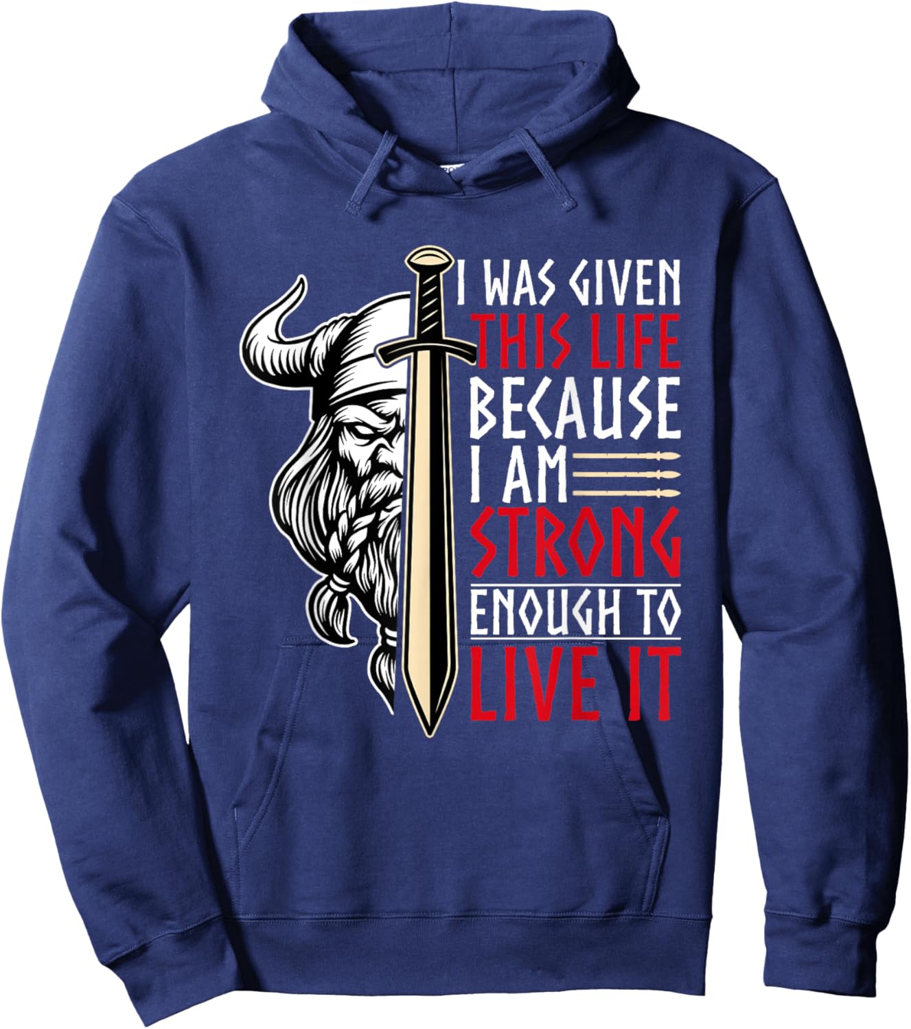 Viking Art Men Women Nordic Myth Valhalla Vikings Hoodie - Hoodie | Navy