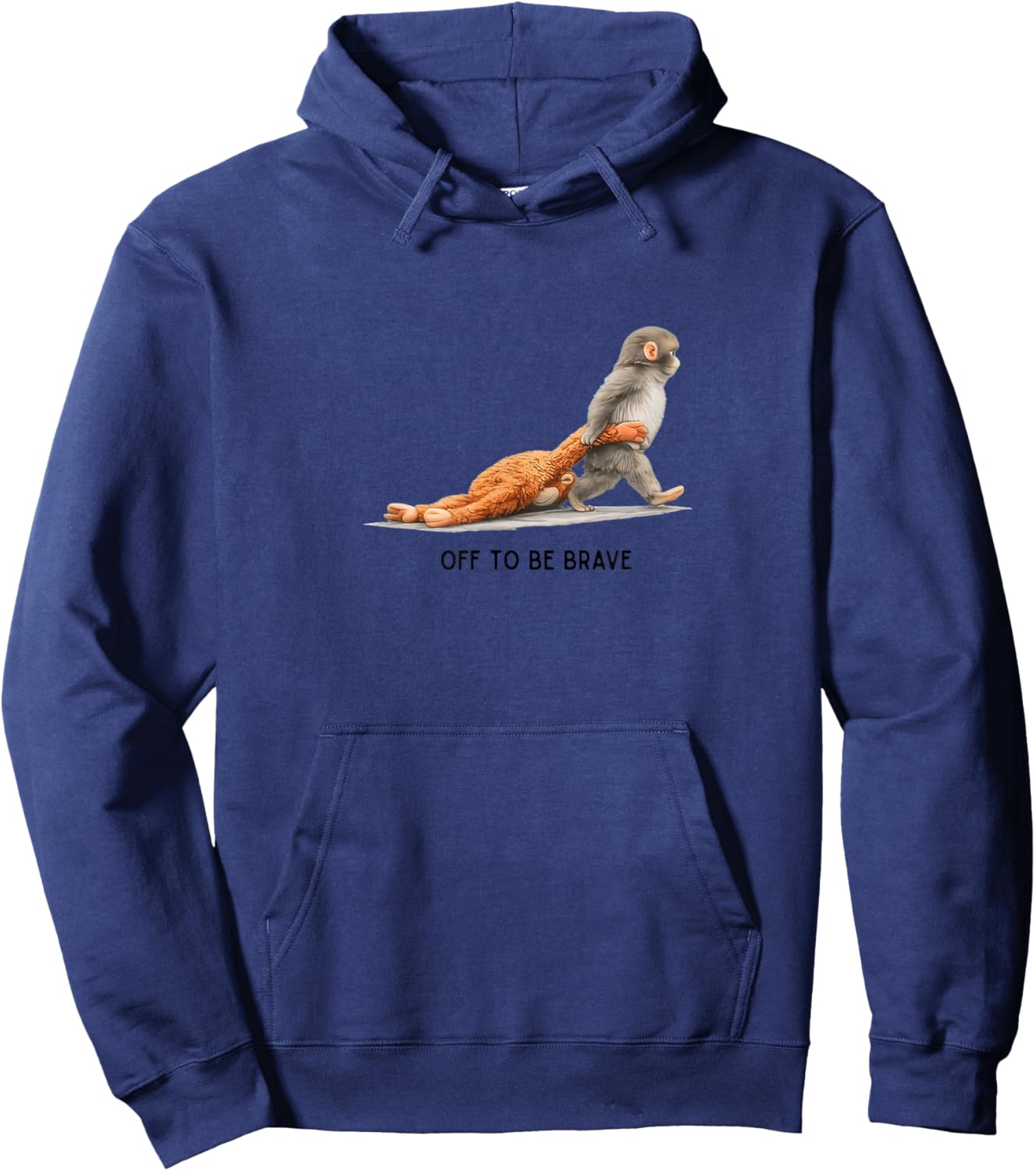 Off to be Brave - Baby Monkey Punch Hoodie - Hoodie | Navy