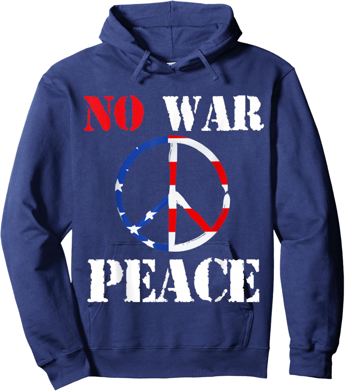 No War Shirt Peace Shirt No War No War T Shirt No War Hoodie - Hoodie | Navy