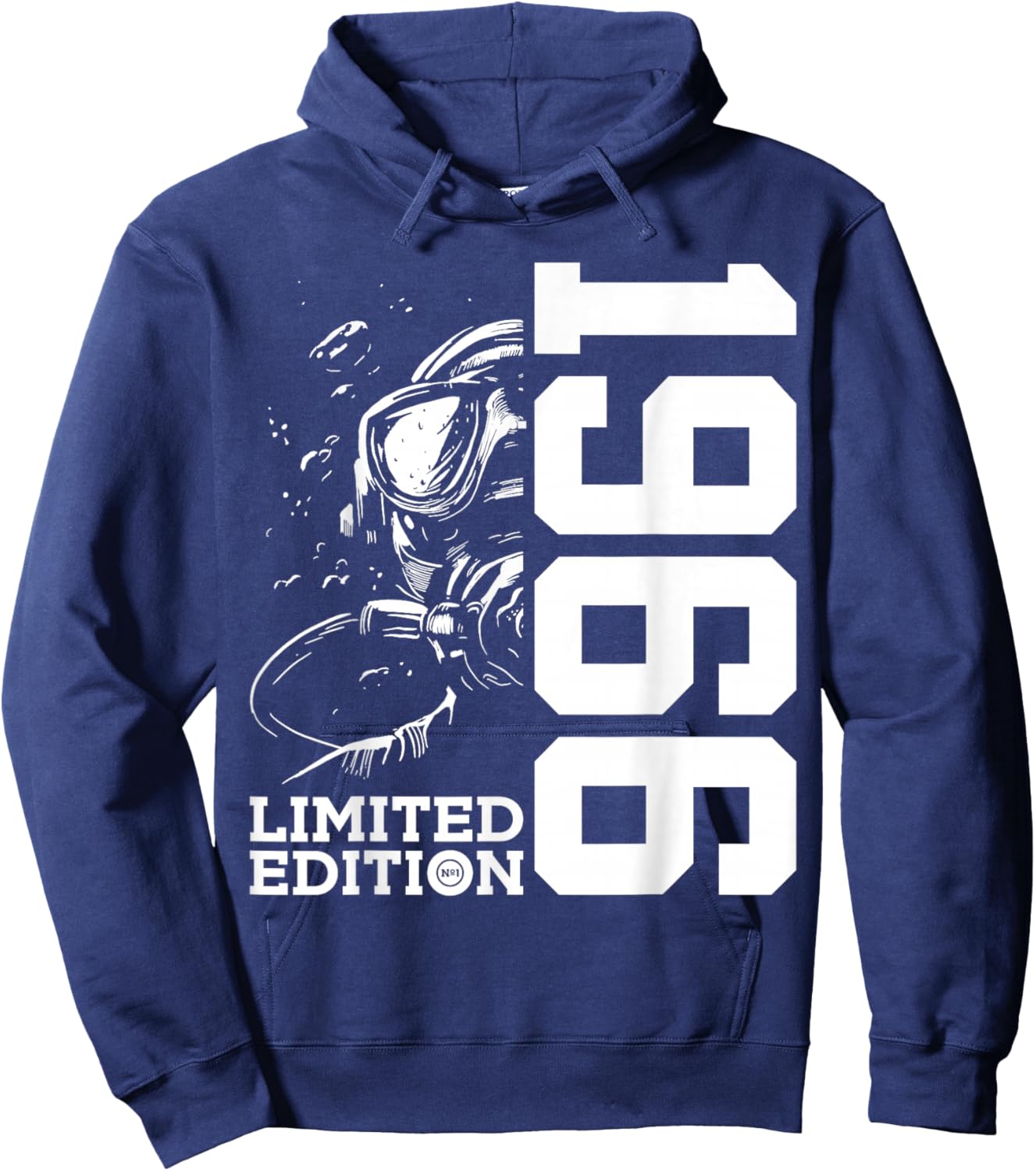 60 Ans de plongée en 1966 édition limitée Plongeur 60 Ans Hoodie - Hoodie | Navy