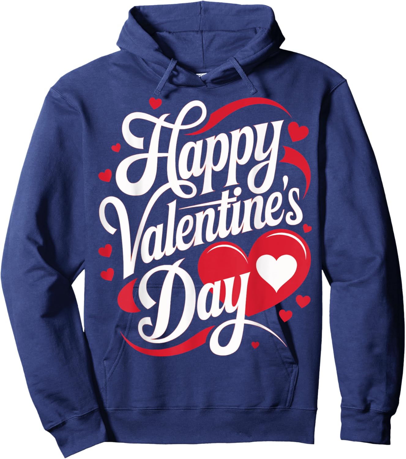 Happy Valentine's Day Heart Valentine's Day Hoodie - Hoodie | Navy