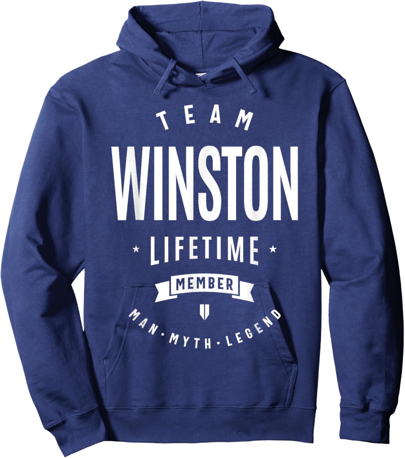Membre à Vie de l'équipe Winston Nom drôle Winston Hoodie - Hoodie | Navy
