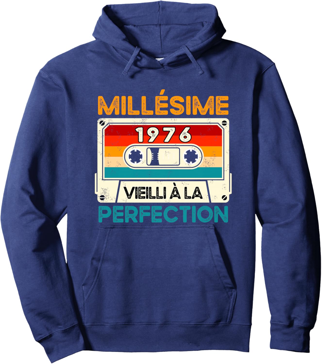 Millésime 1976 Cadeau 50 Ans Homme Anniversaire Humour Haut de Gamme Hoodie - Hoodie | Navy