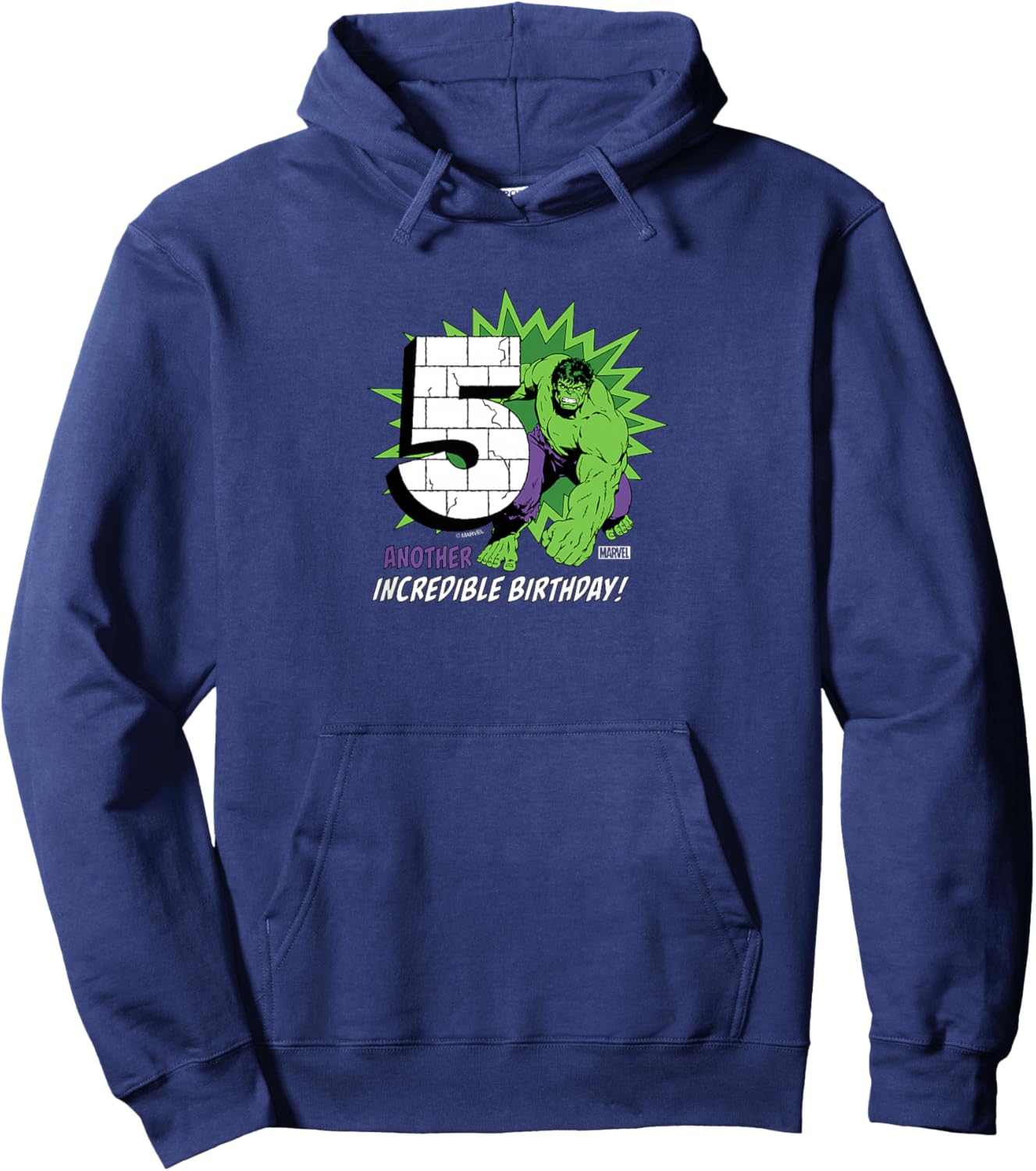 Kids Hulk - 5th Birthday Hoodie - Hoodie | Navy