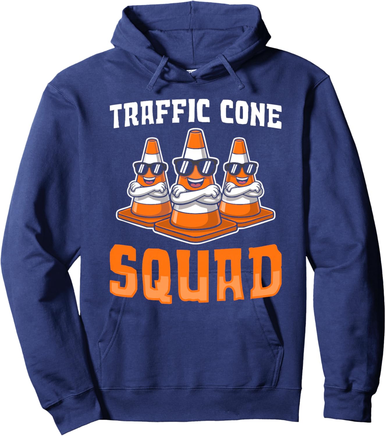 Design Drôle Équipe Cône de Signalisation Haut de Gamme Hoodie - Hoodie | Navy