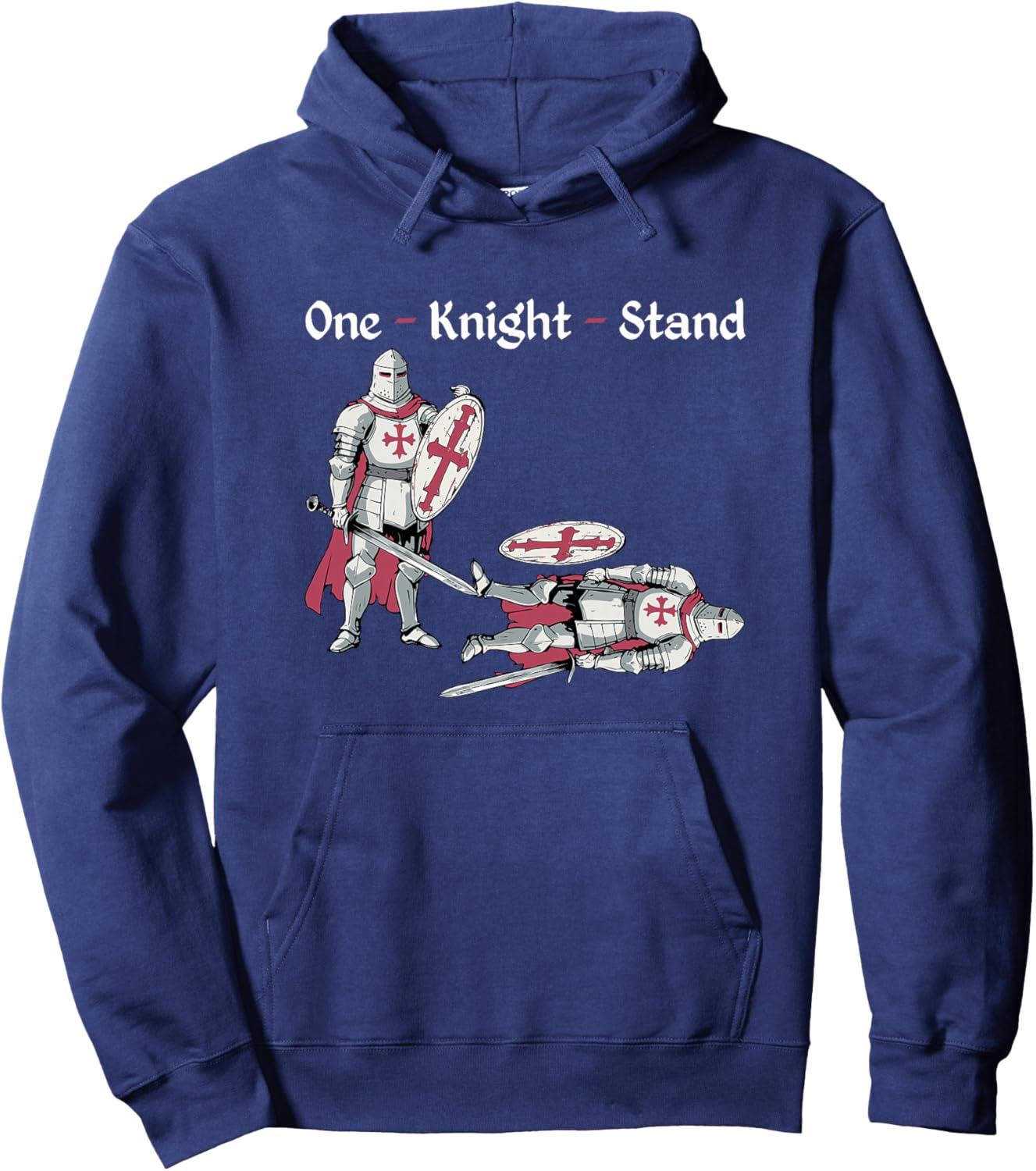 One Knight Stand Funny Medieval Knights Ren Faire Jousting Haut de Gamme Hoodie - Hoodie | Navy