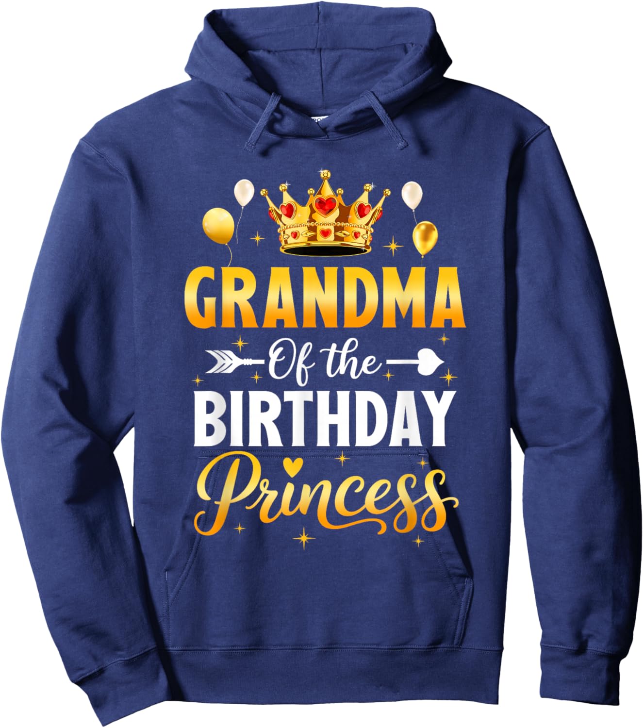 Grandma of The Birthday Princess Birthday Girl Family Kid Hoodie - Hoodie | Navy