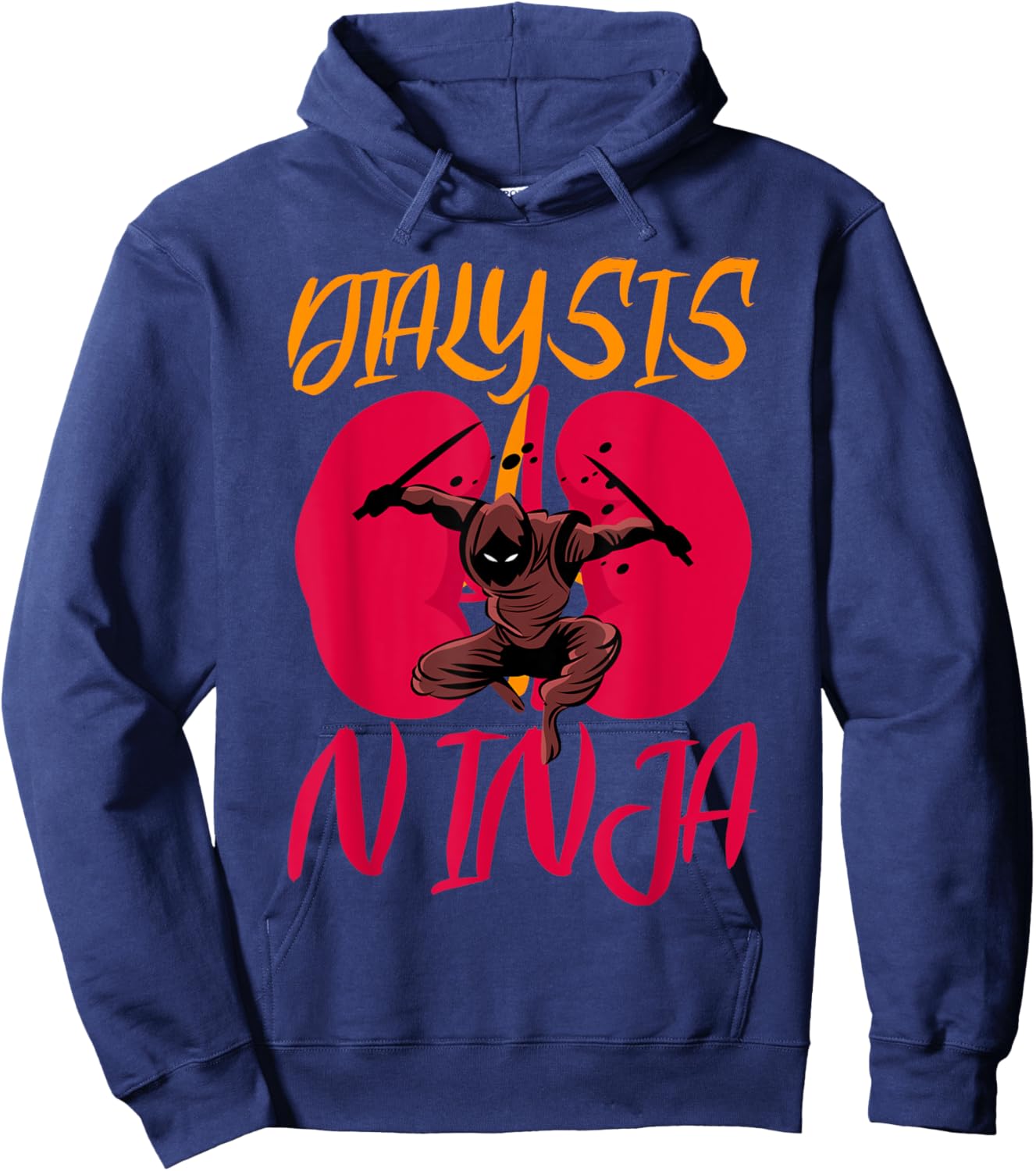 dialysis ninja Design for a dialysis patient Hoodie - Hoodie | Navy