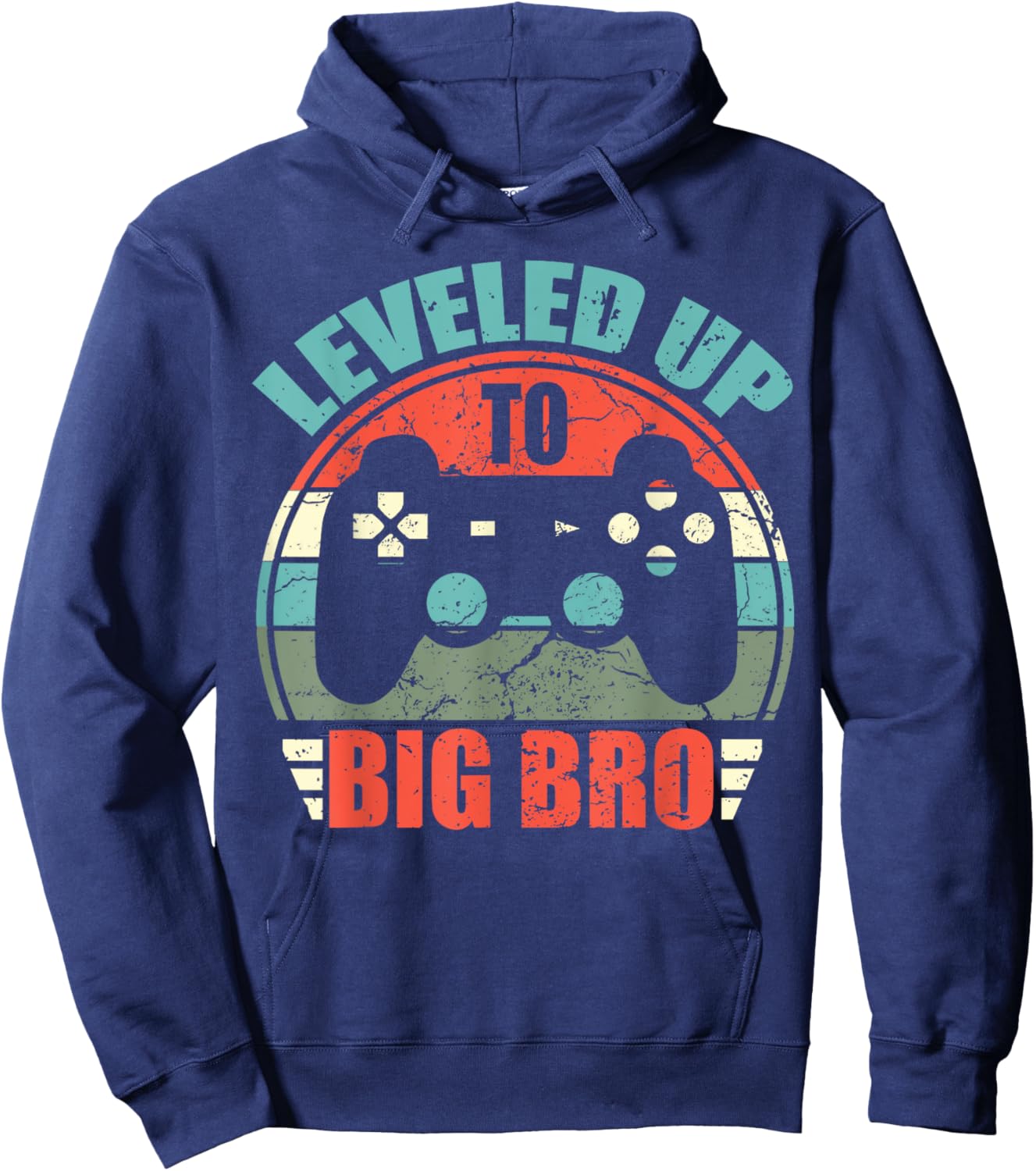New Brother, Leveled Up To Big Bro, Promoted To Big Bro 2025 Hoodie - Hoodie | Navy