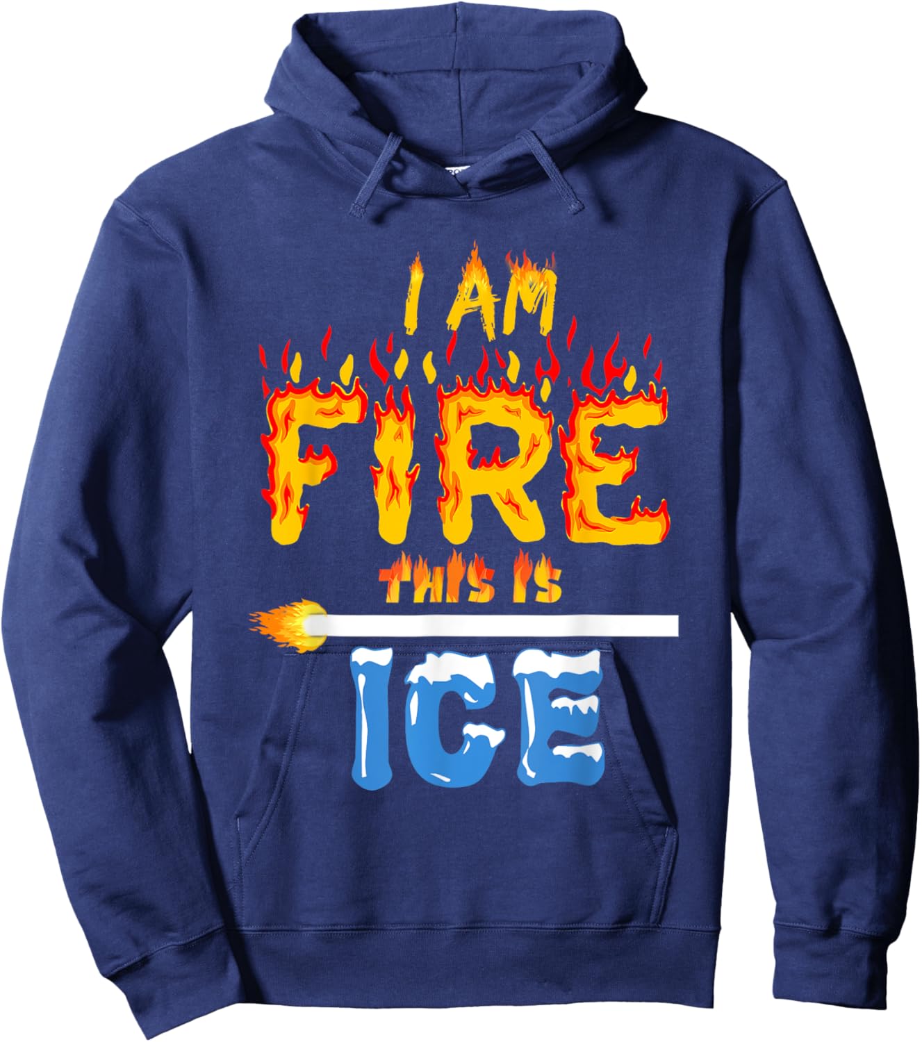 Funny Ice and Fire Costume Halloween Family Matching Women Hoodie - Hoodie | Navy