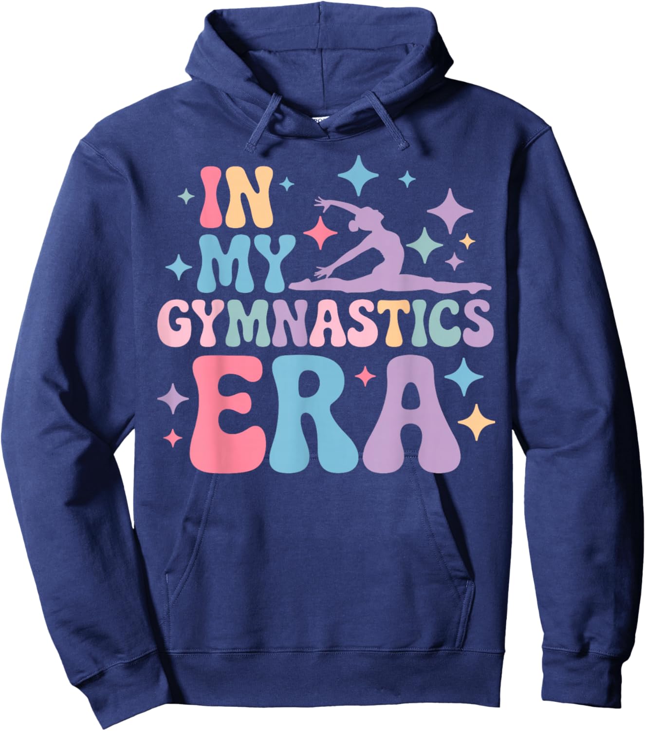 in My Gymnastics ERA Rhythmic Gymnast Girls Funny Groovy Hoodie - Hoodie | Navy