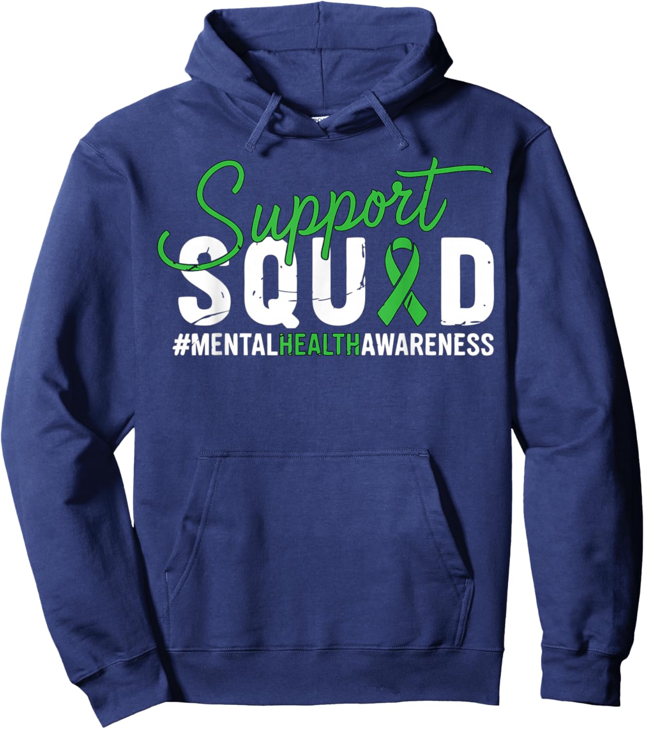 Support Squad Mental Health Awareness Men Women KidsTeam Hoodie - Hoodie | Navy