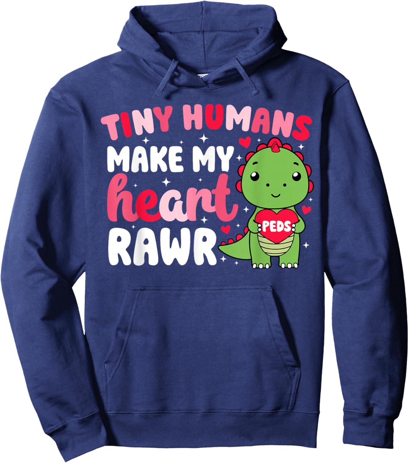 Peds Nurse Valentine Pediatric Nurse Valentines Day Hoodie - Hoodie | Navy
