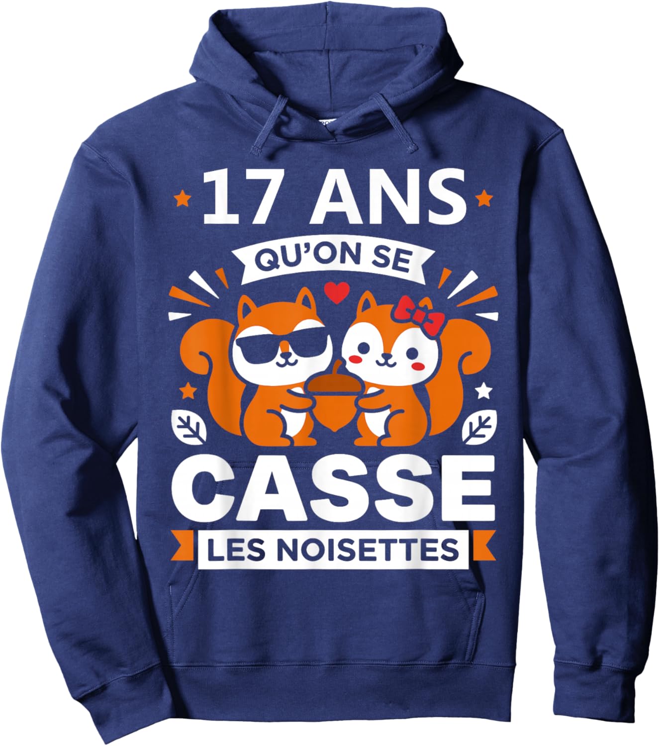 Humour 17 Ans Mariage Drole Anniversaire Couple 17 Ans Hoodie - Hoodie | Navy
