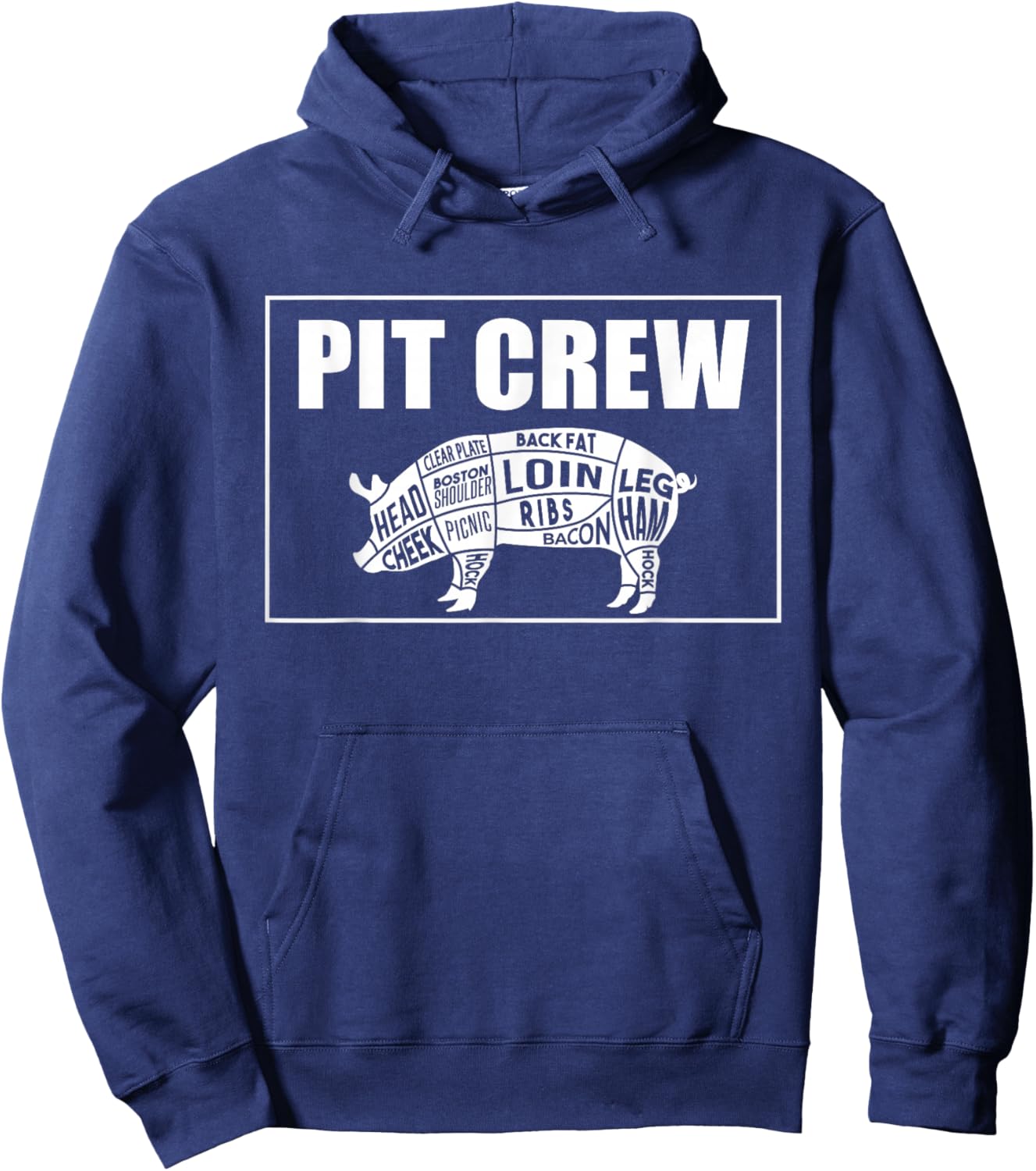 BBQ Barbeque the Best PitMaster Companion. The Pit Crew Hoodie - Hoodie | Navy