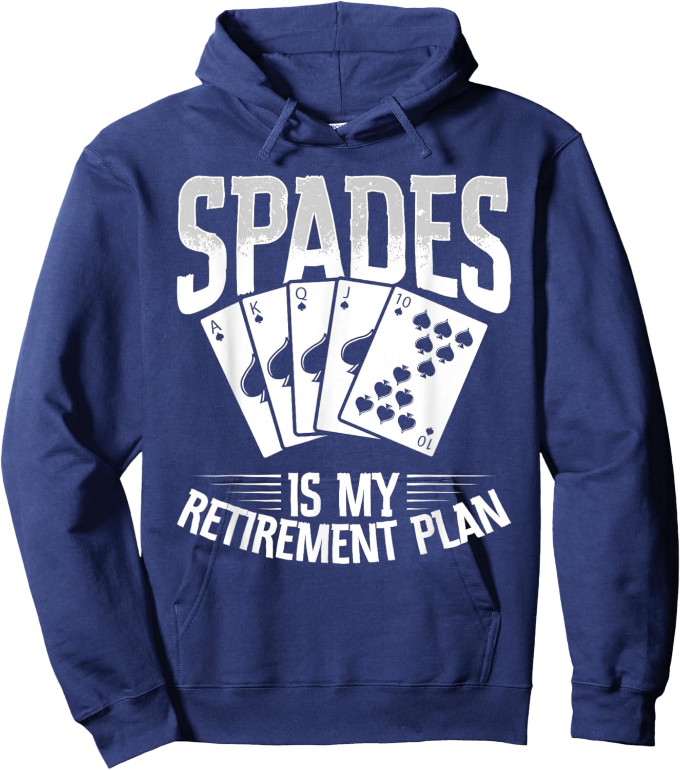 Spades Playing Cards Set Spades King Queen Cards Fan Spades Hoodie - Hoodie | Navy