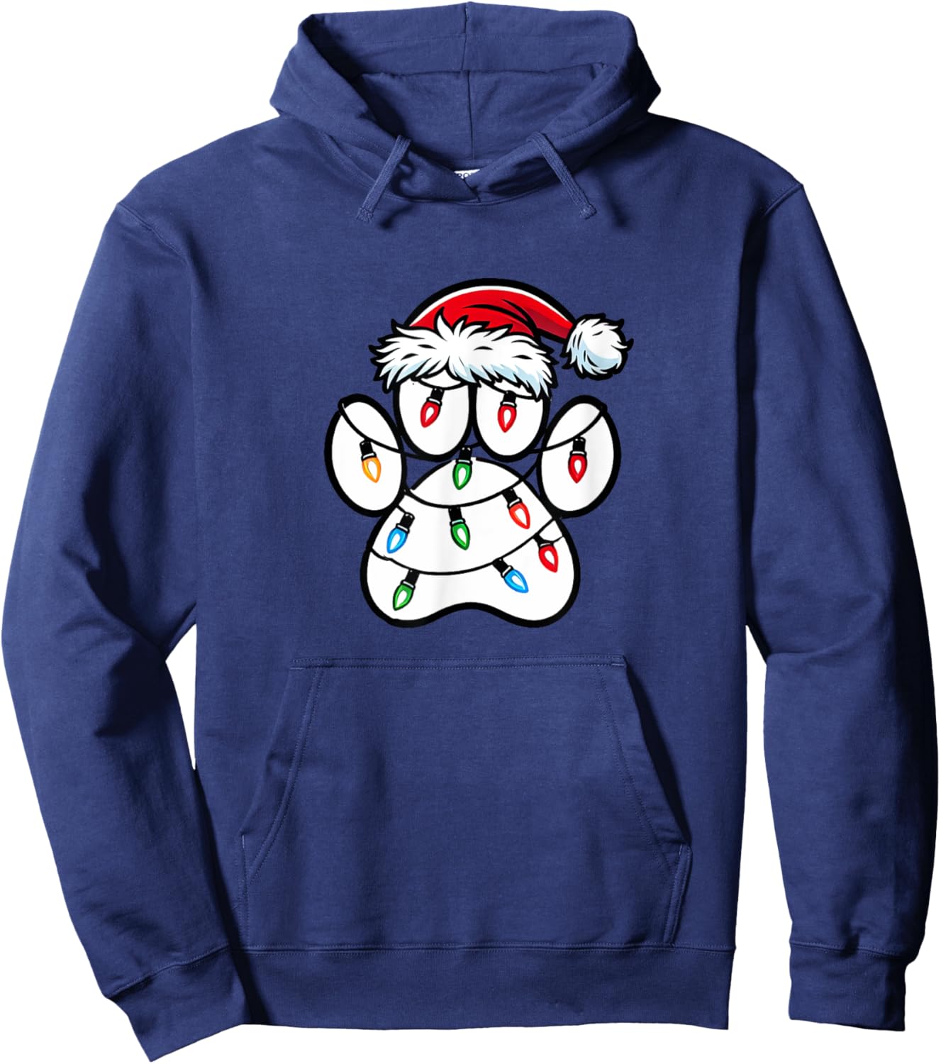 Christmas Dog Paw Christmas Dog Xmas Men Women Kids Hoodie - Hoodie | Navy