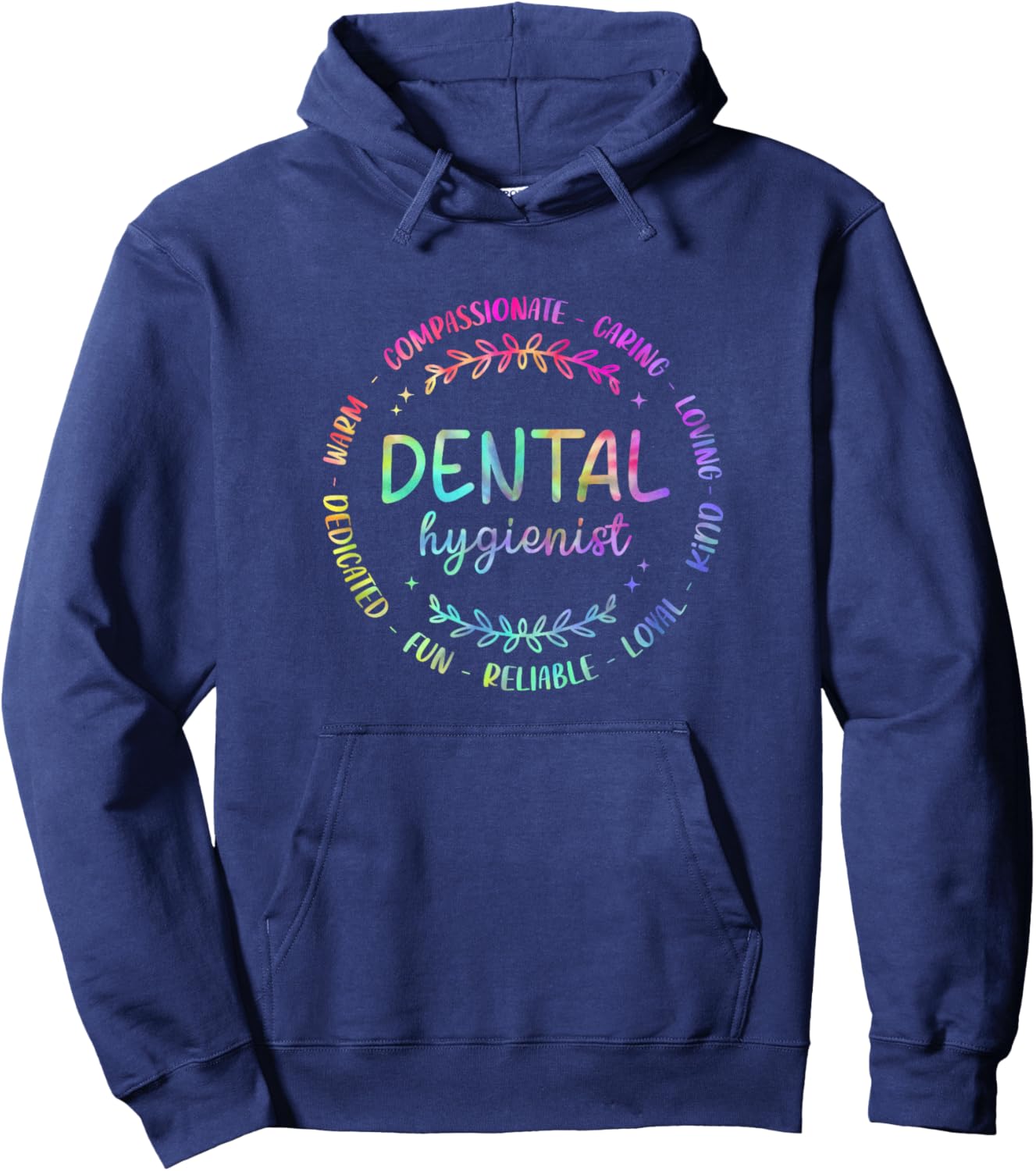 Tie Dye Dental Hygienist RDH Dentist Dental Hygienist Hoodie - Hoodie | Navy