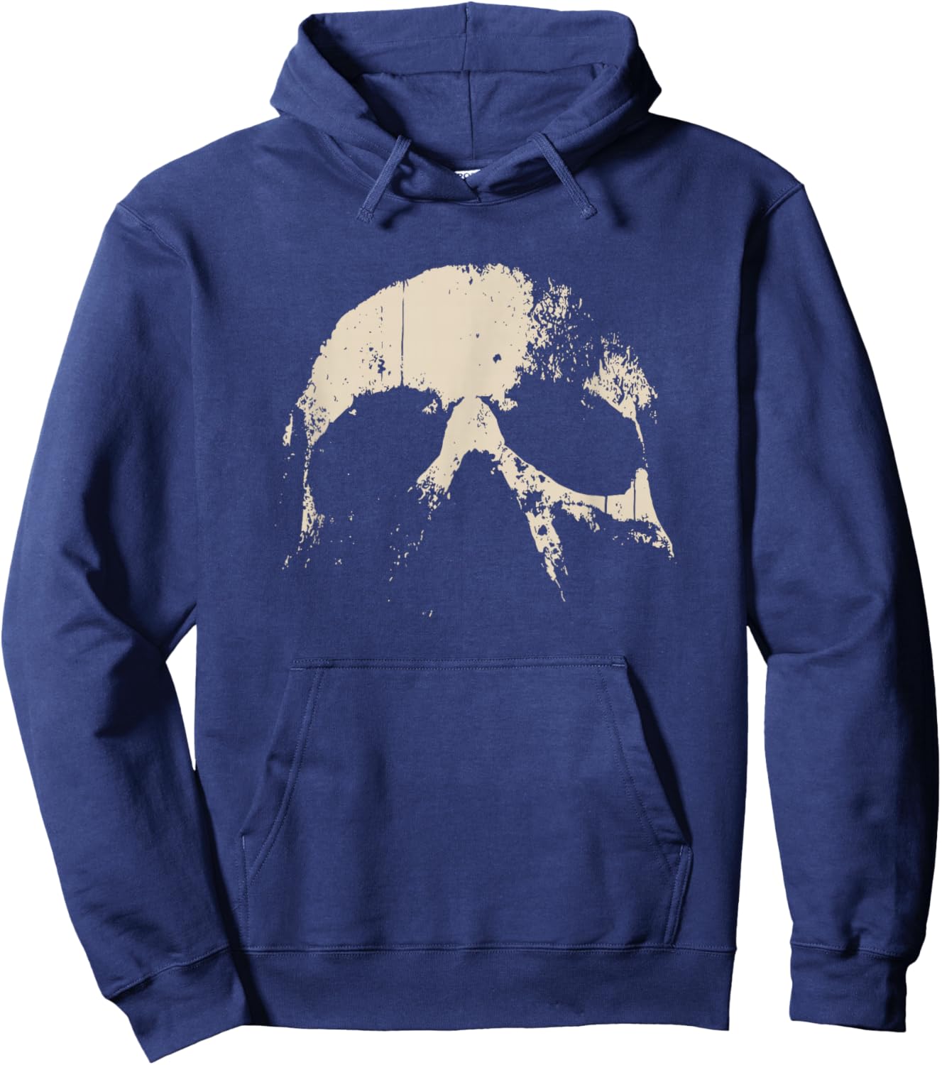 Skull Grunge Graphic Men Hoodie - Hoodie | Navy