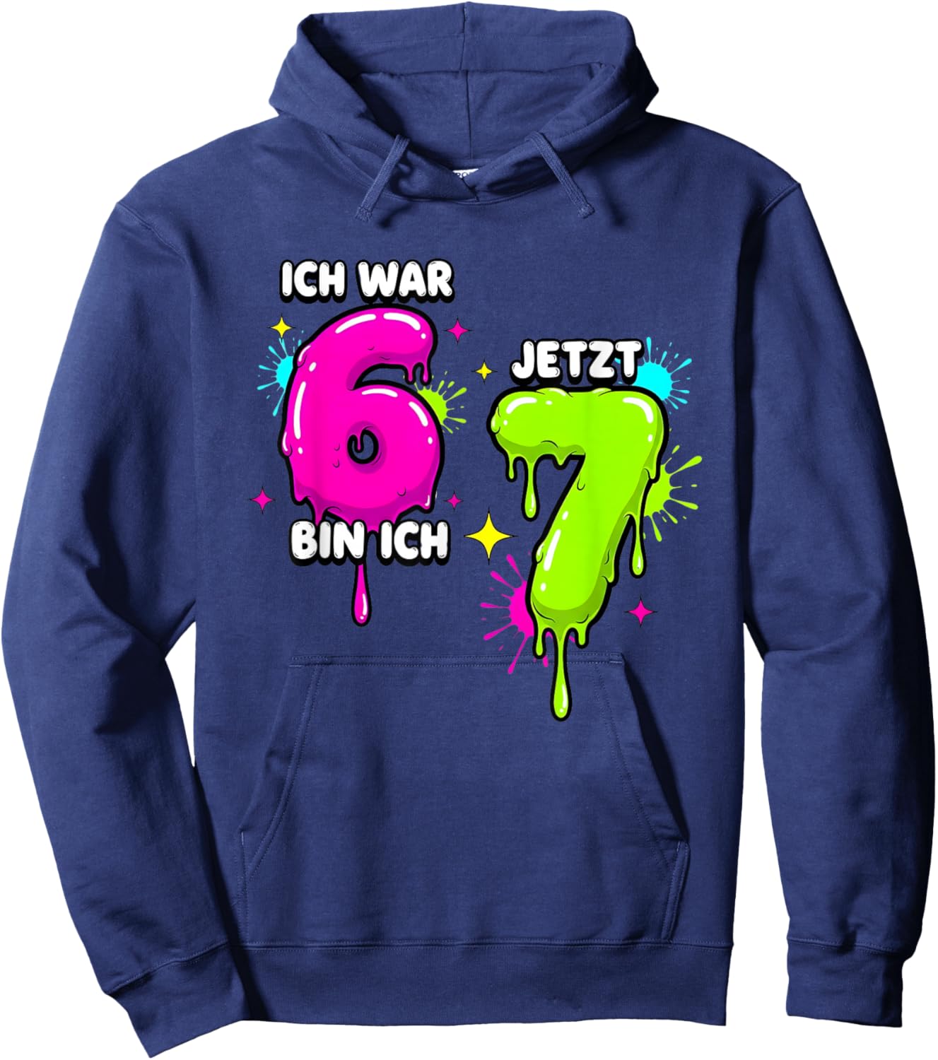 Ich war 6 jetzt Bin ich 7 Siebter Geburtstag Kinder Hoodie - Hoodie | Navy