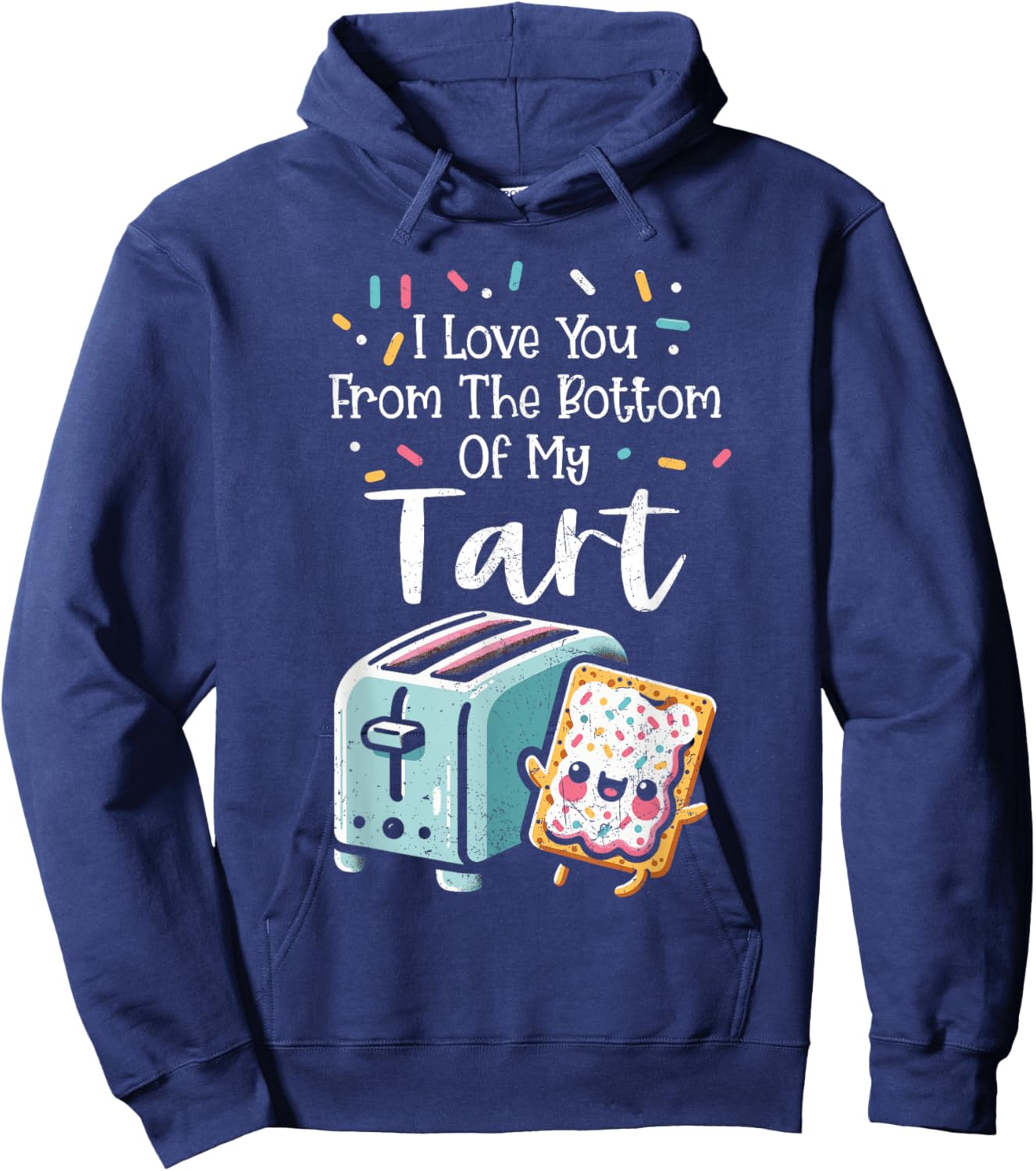 Poptart Lover Sweet Frosted Toaster Pastry Distressed Hoodie - Hoodie | Navy