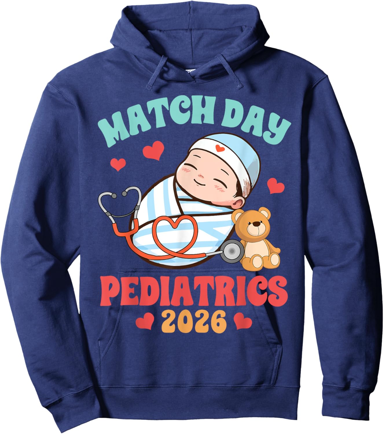 Pediatric Medical Graduation Match Day Pediatrics 2026 Hoodie - Hoodie | Navy