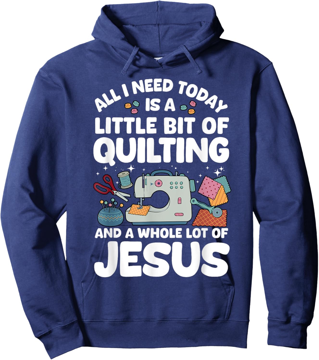 Cool Quilting Art Women Sewing Quilt Lover Quilter Hoodie - Hoodie | Navy