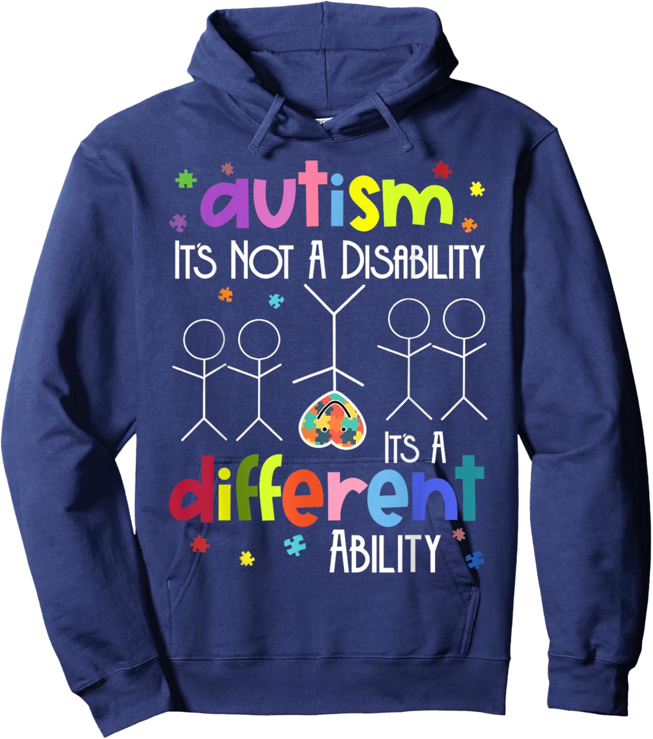 AUTISM Not A Disability It's A Different Ability Hoodie - Hoodie | Navy