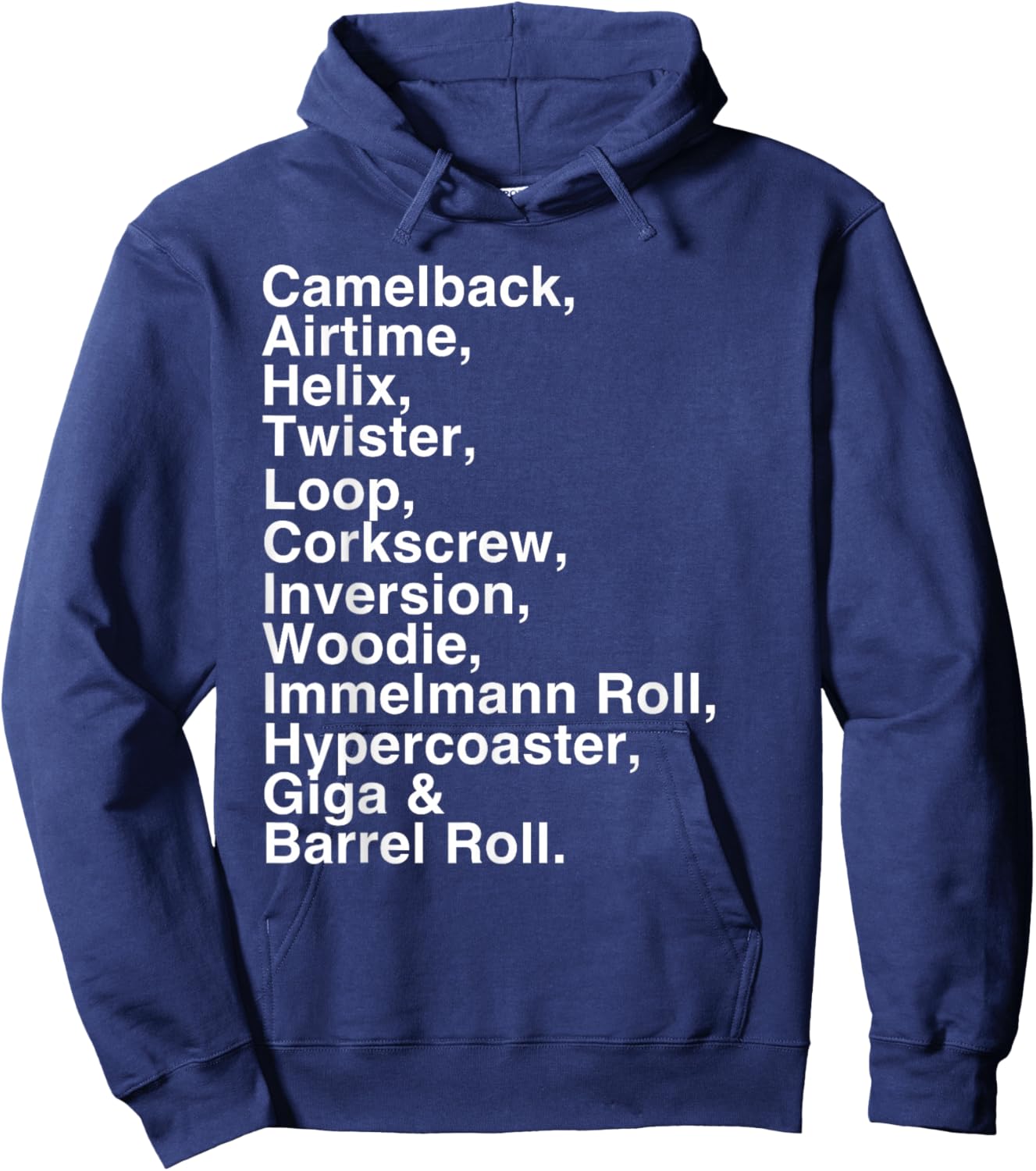 Roller Coaster Lover's: Airtime, Helix, Corkscrew -Fun Gifts Hoodie - Hoodie | Navy