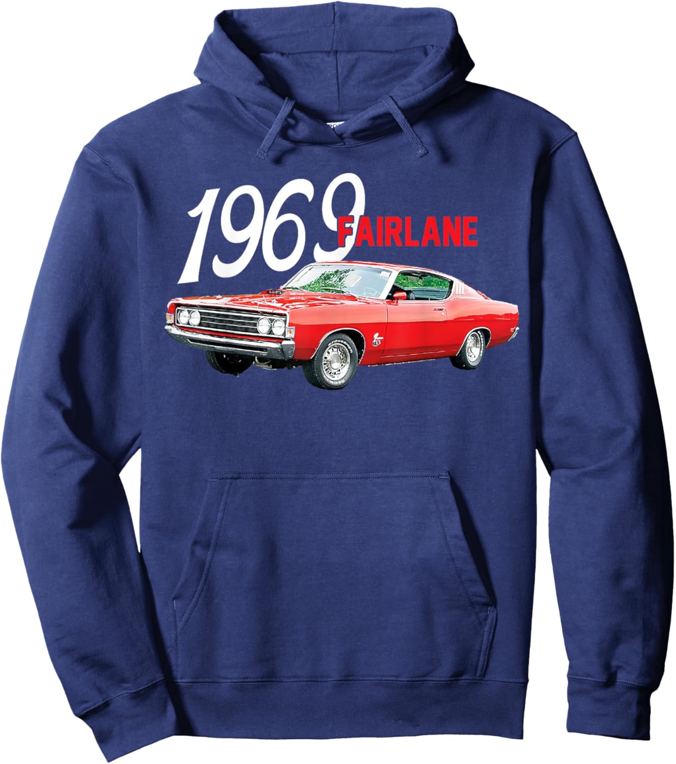 1969 69 Fairlane Classic Car Hoodie - Hoodie | Navy