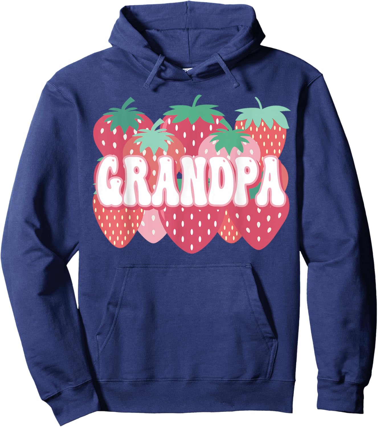 Grandpa Of The Berry First Birthday Strawberry Family Party Hoodie - Hoodie | Navy