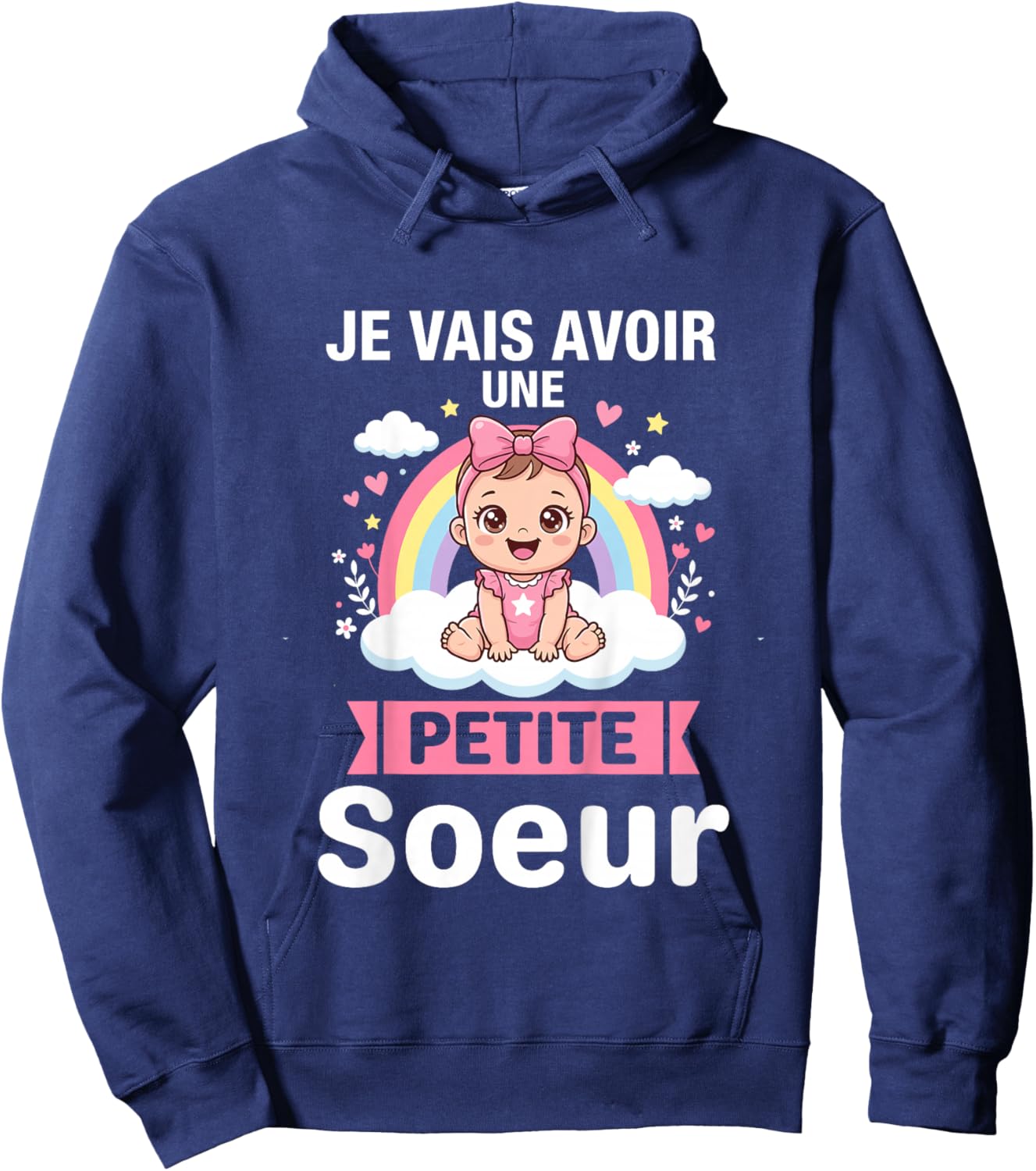 Enfant Annonce Grossesse - Bientôt Je Vais Avoir Une Petit Soeur Hoodie - Hoodie | Navy