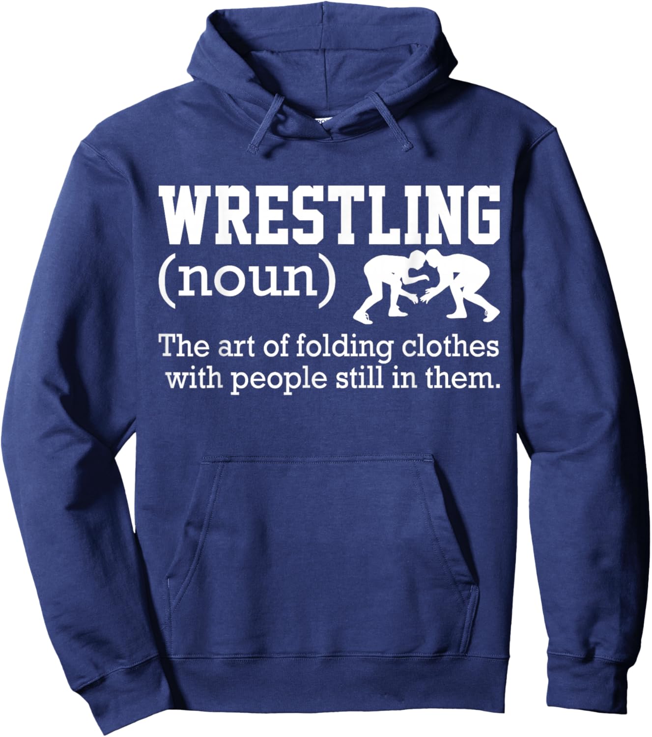 Wrestling Shirt Men Boys Wrestler Funny Wrestling Definition Hoodie - Hoodie | Navy