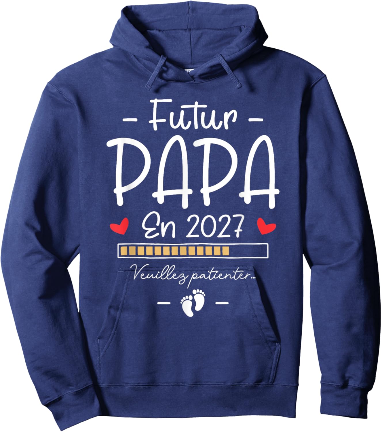 Annonce Grossesse Famille 1er Fois Papa - Futur Papa 2027 Hoodie - Hoodie | Navy