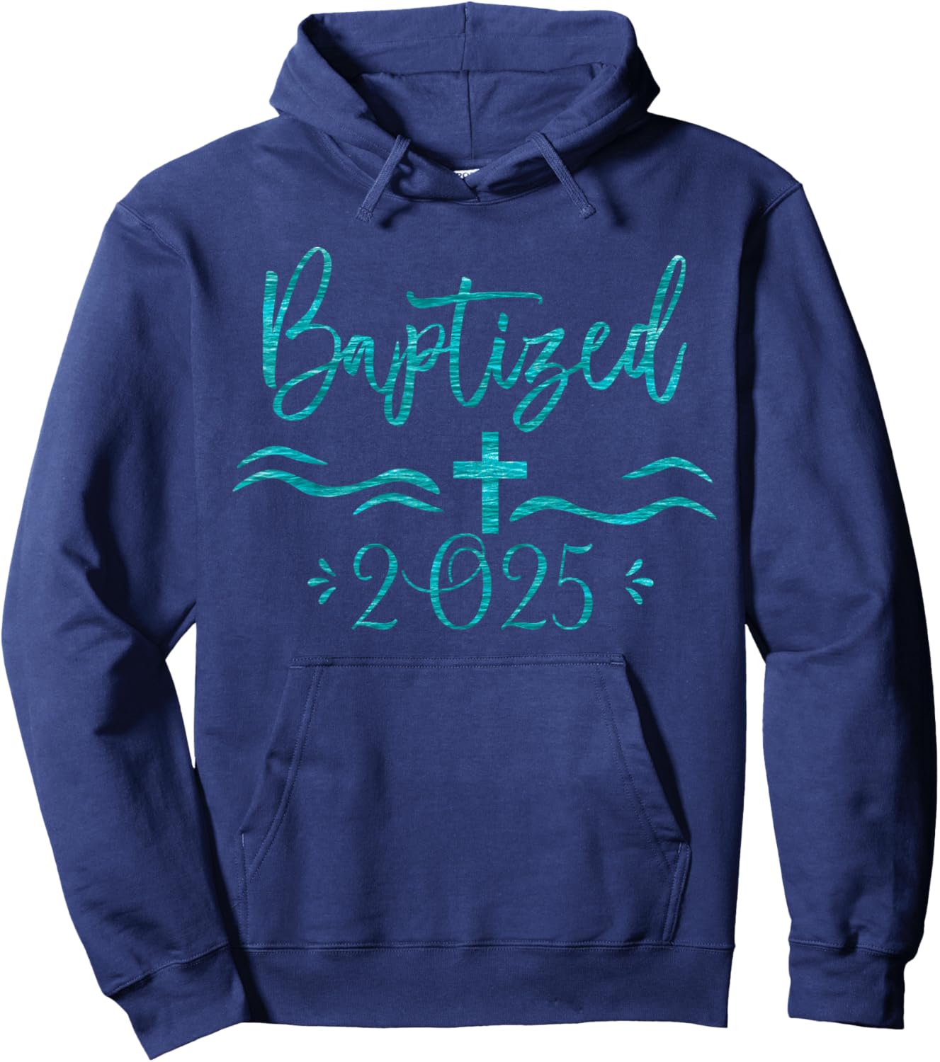 Baptized in Christ 2025 New Christian Bible Baptism Hoodie - Hoodie | Navy