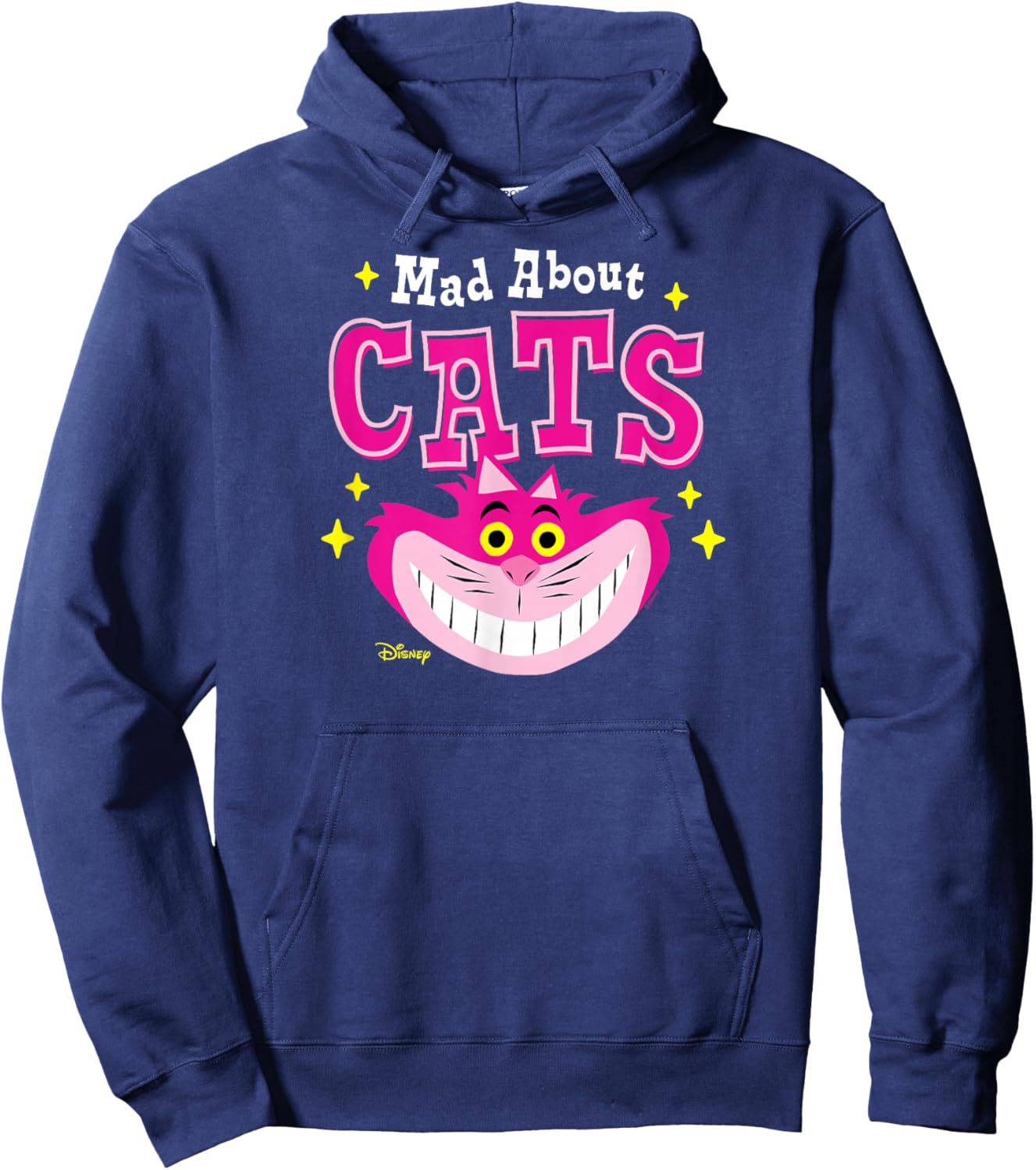 Alice in Wonderland - Cheshire Mad About Cats Hoodie - Hoodie | Navy