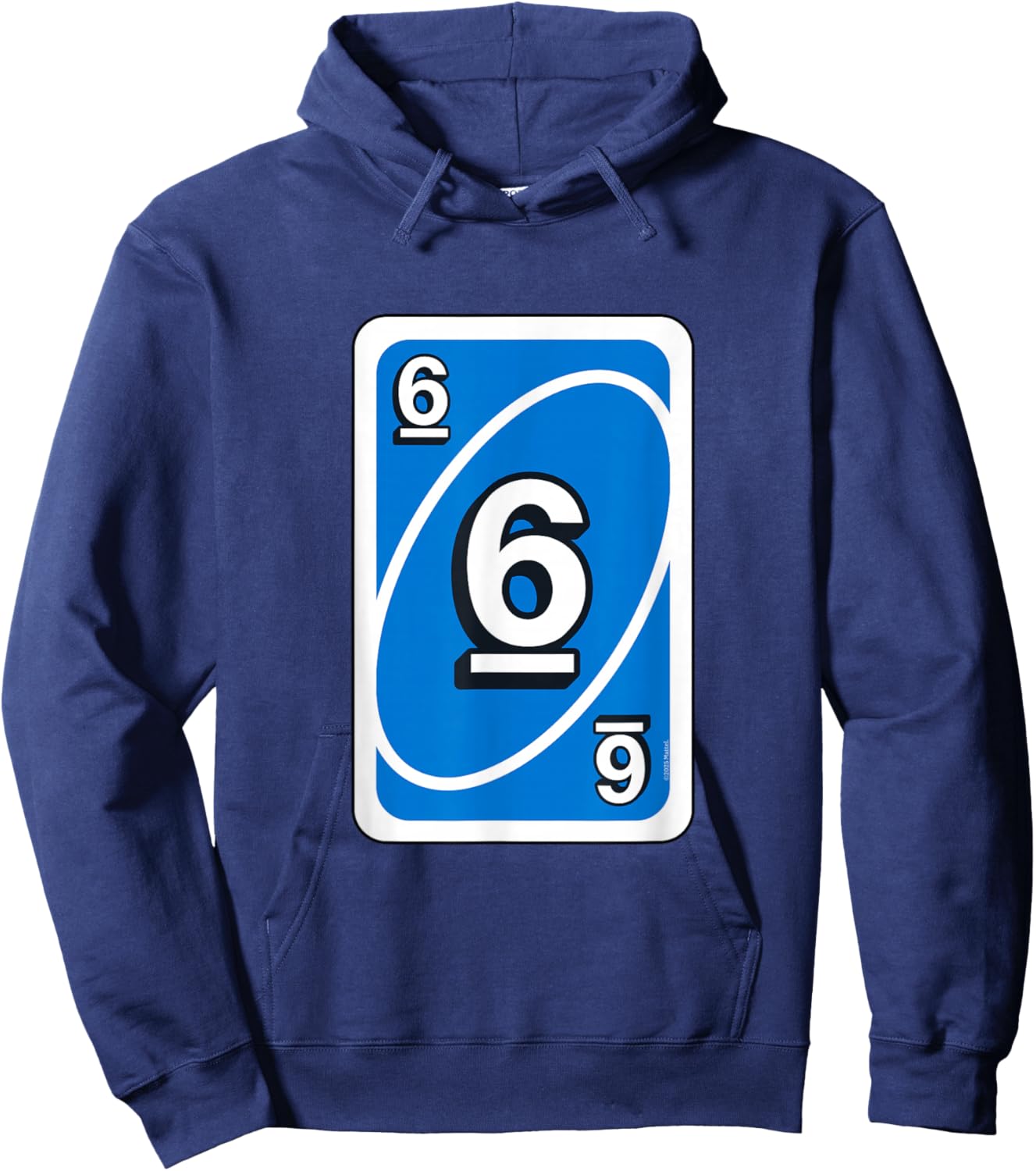 Uno Blue Halloween Card "6" Hoodie - Hoodie | Navy