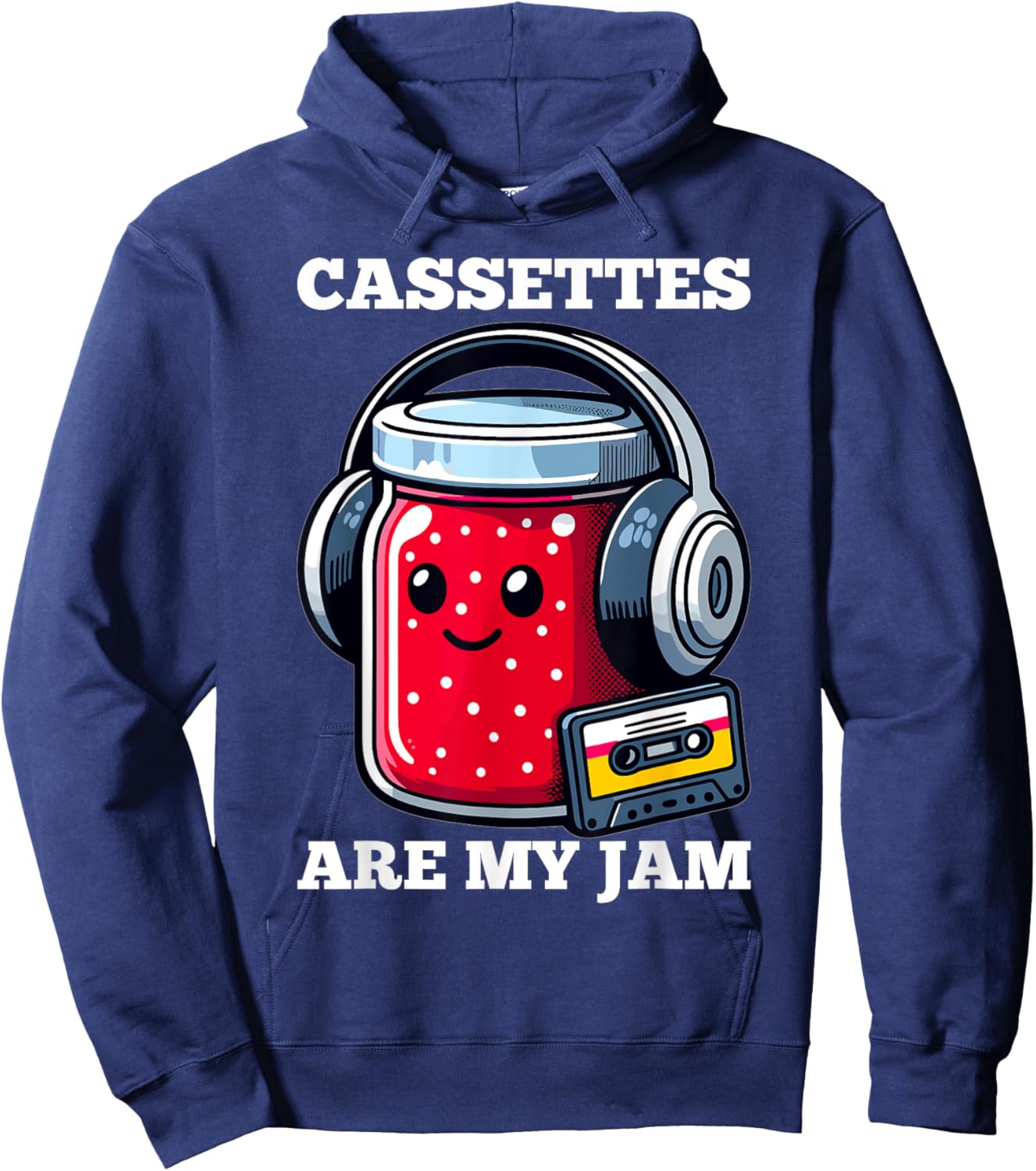 Cassettes Are My Jam - 80s Music Hoodie - Hoodie | Navy