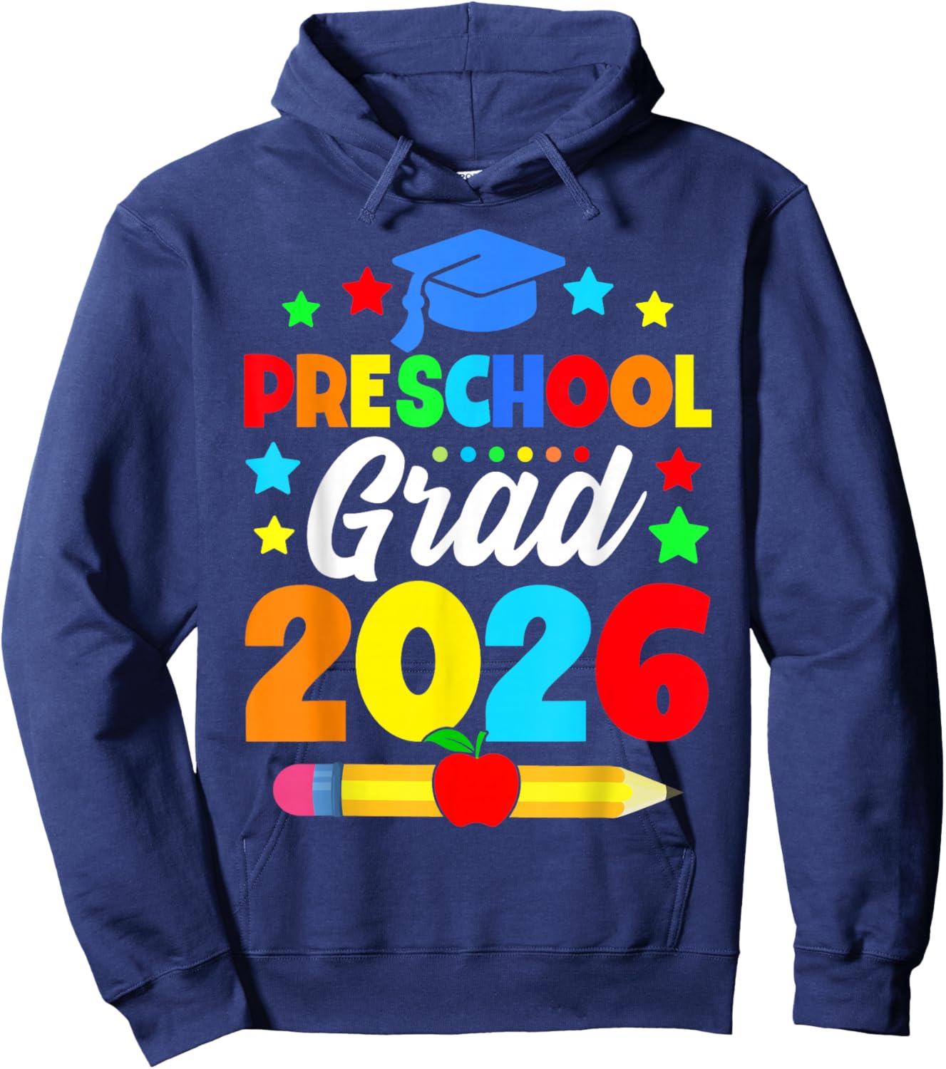 Kids Preschool Grad 2026 Preschool Graduation Girls Boys Hoodie - Hoodie | Navy