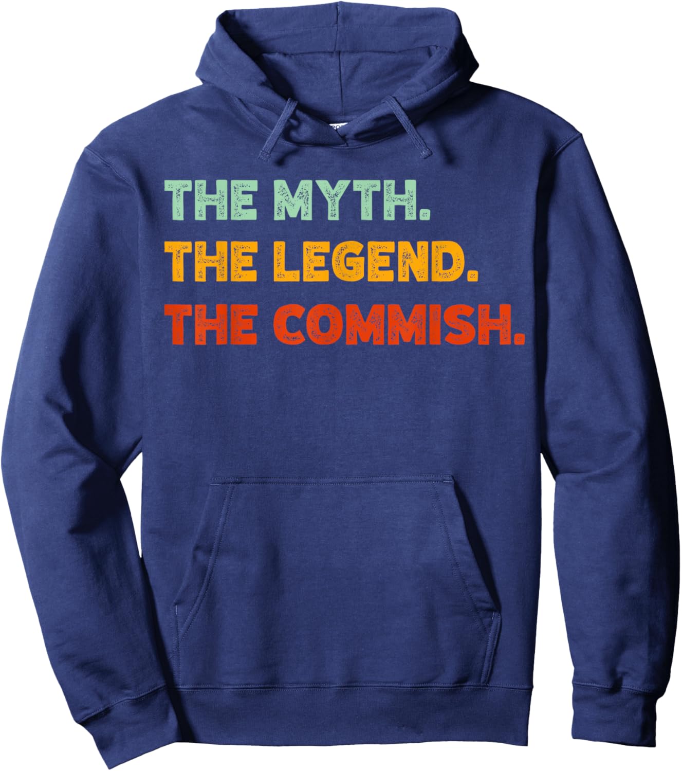 Fantasy Football Support Funny Commish Fantasy Football Commissioner - Black, Men's, Short Sleeve, Small Hoodie - Hoodie | Navy