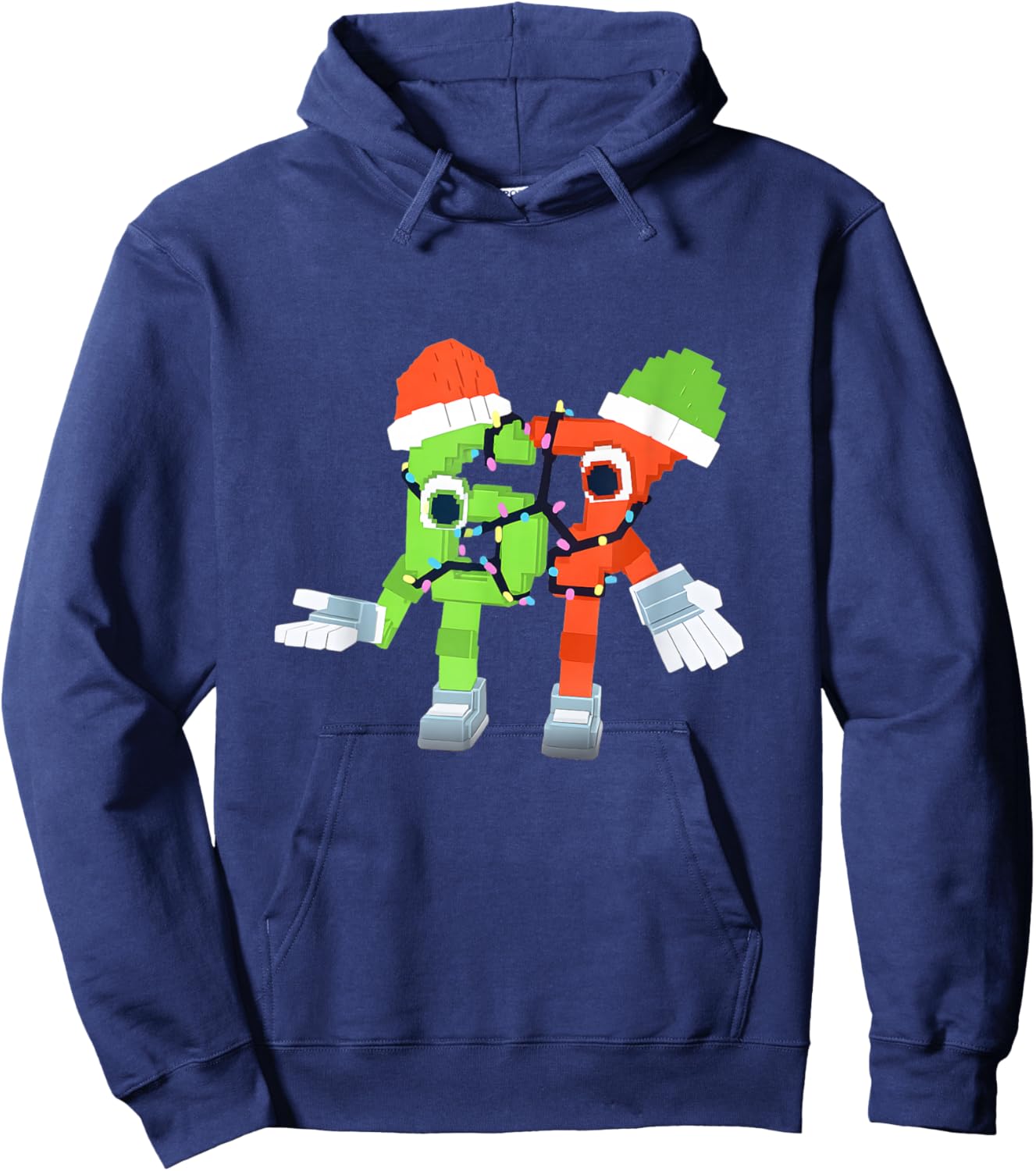 Festive 67 Secret Brainrot Italian Steal Christmas Six Seven Hoodie - Hoodie | Navy