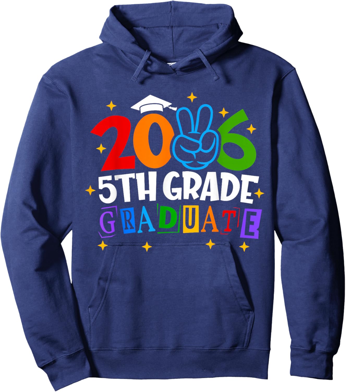 5th Fifth Grade Graduate 2026 Graduation Class of 2026 Kids Hoodie - Hoodie | Navy
