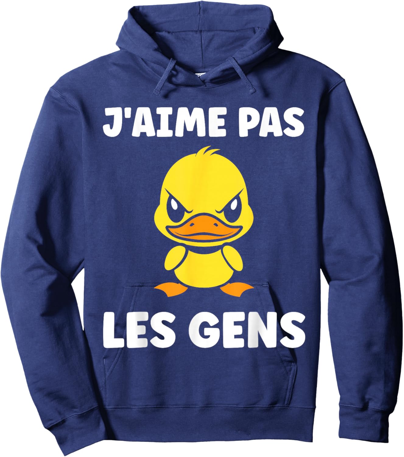 Funny Duck Cute Grunt Funny I Love Not People Hoodie - Hoodie | Navy