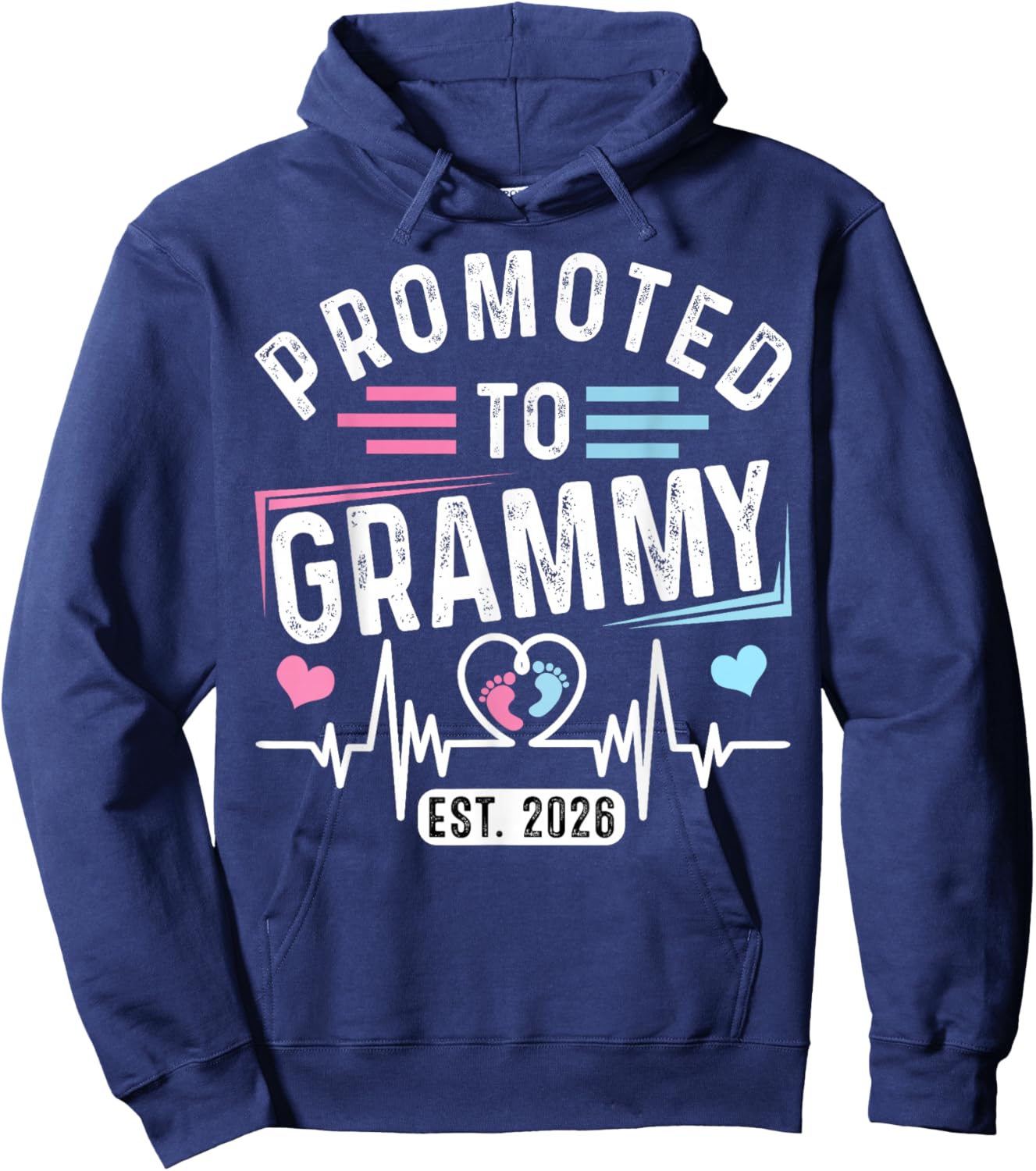 Promoted to Grammy Est. 2026 Vintage Soon to Be Grammy Hoodie - Hoodie | Navy