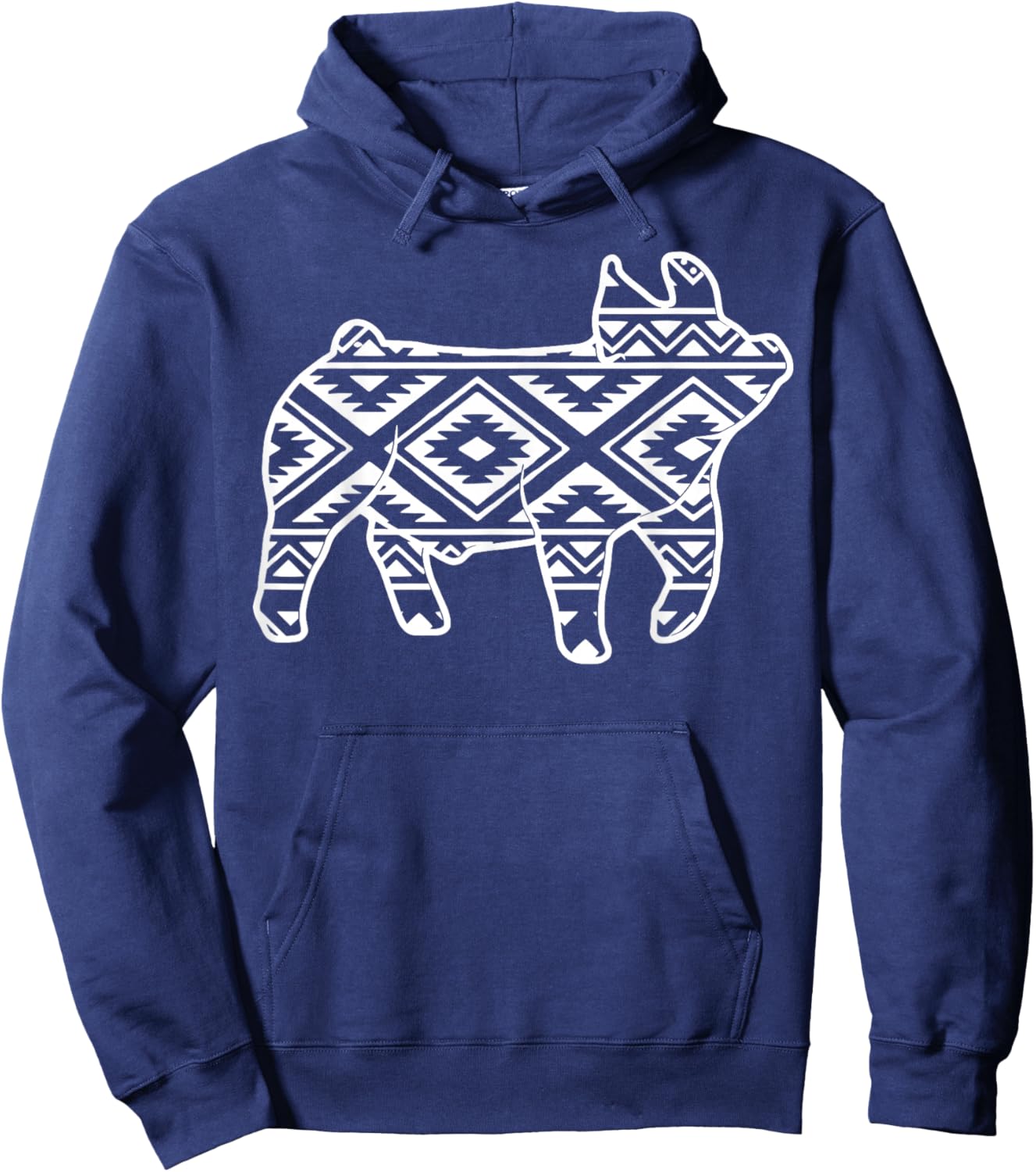 Aztec Show Pig Livestock Pig Breeder Stock Show Mom Pig Hoodie - Hoodie | Navy