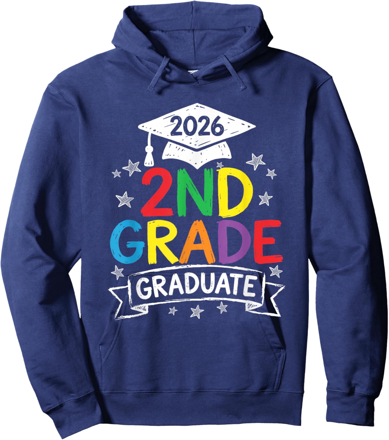 2nd Grade Graduate 2026 Graduation Last-Day of Second Grade Hoodie - Hoodie | Navy