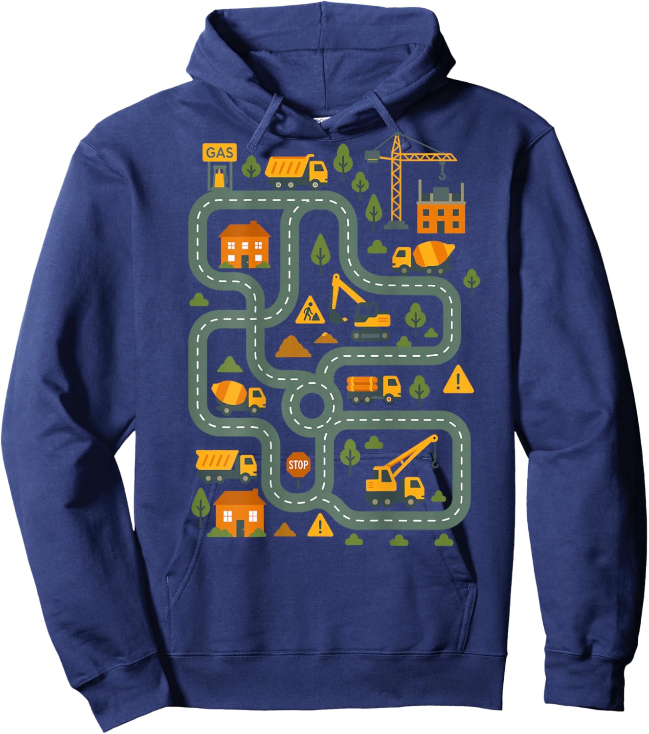 (On Back) Tired Dads Club Car Race Track On Dad Father's Day Hoodie - Hoodie | Navy