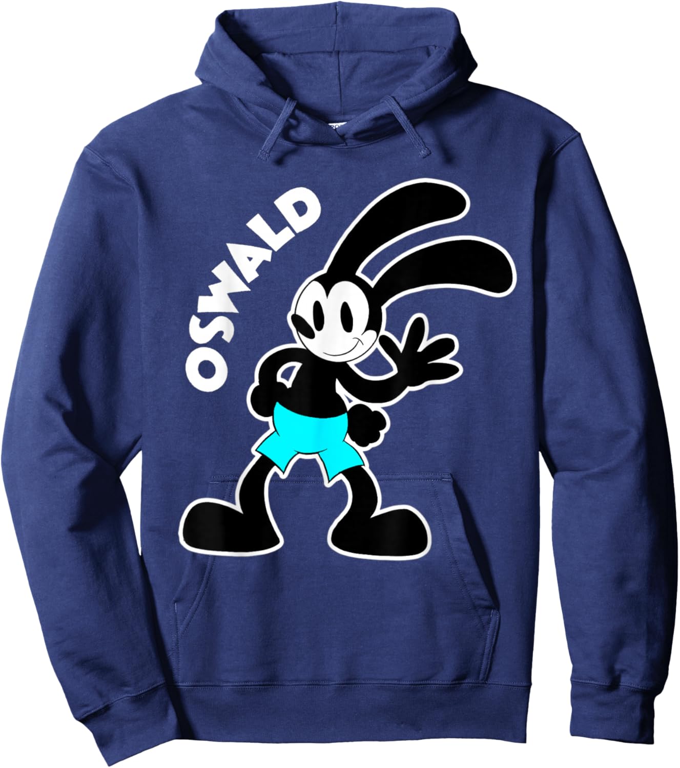 Oswald Rabbit Vintage Bunny Cartoon Hoodie - Hoodie | Navy
