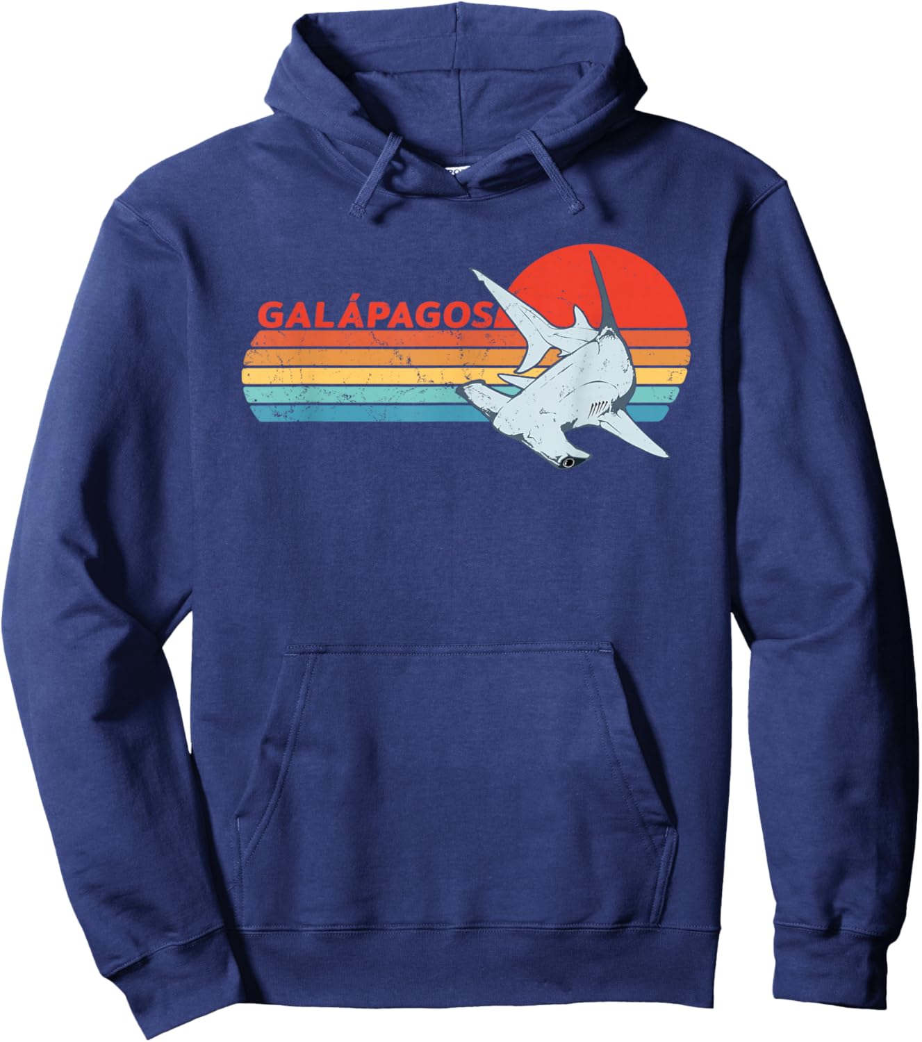 Hammerhead Shark Galapagos Islands Ecuador Hoodie - Hoodie | Navy