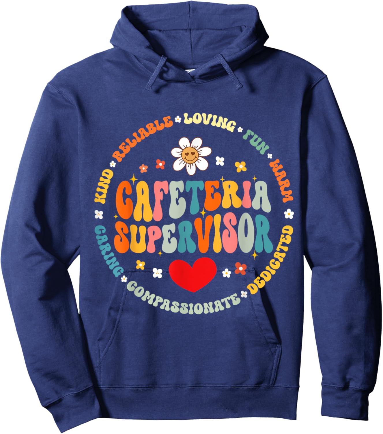 Food Services Crew Cafeteria Supervisor Helper School Squad Hoodie - Hoodie | Navy